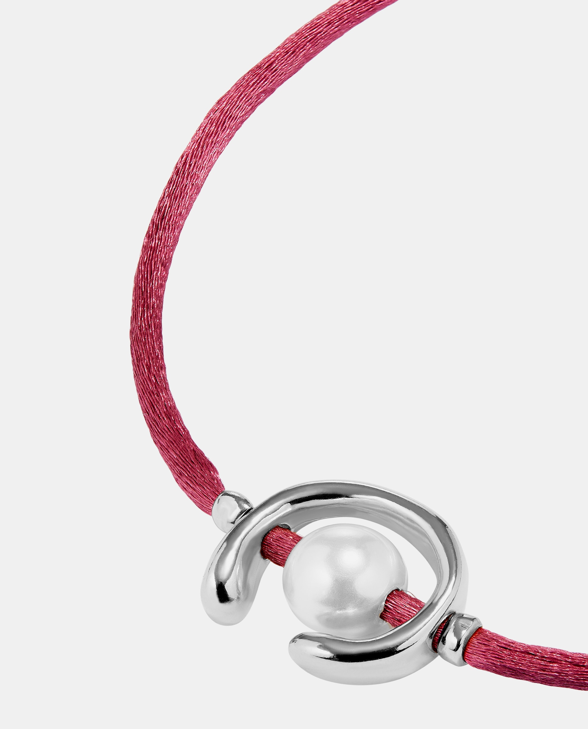 Pulseira de Fio com Pérola Shell e Fornitura Banhada em Prata de Lei Prata-3