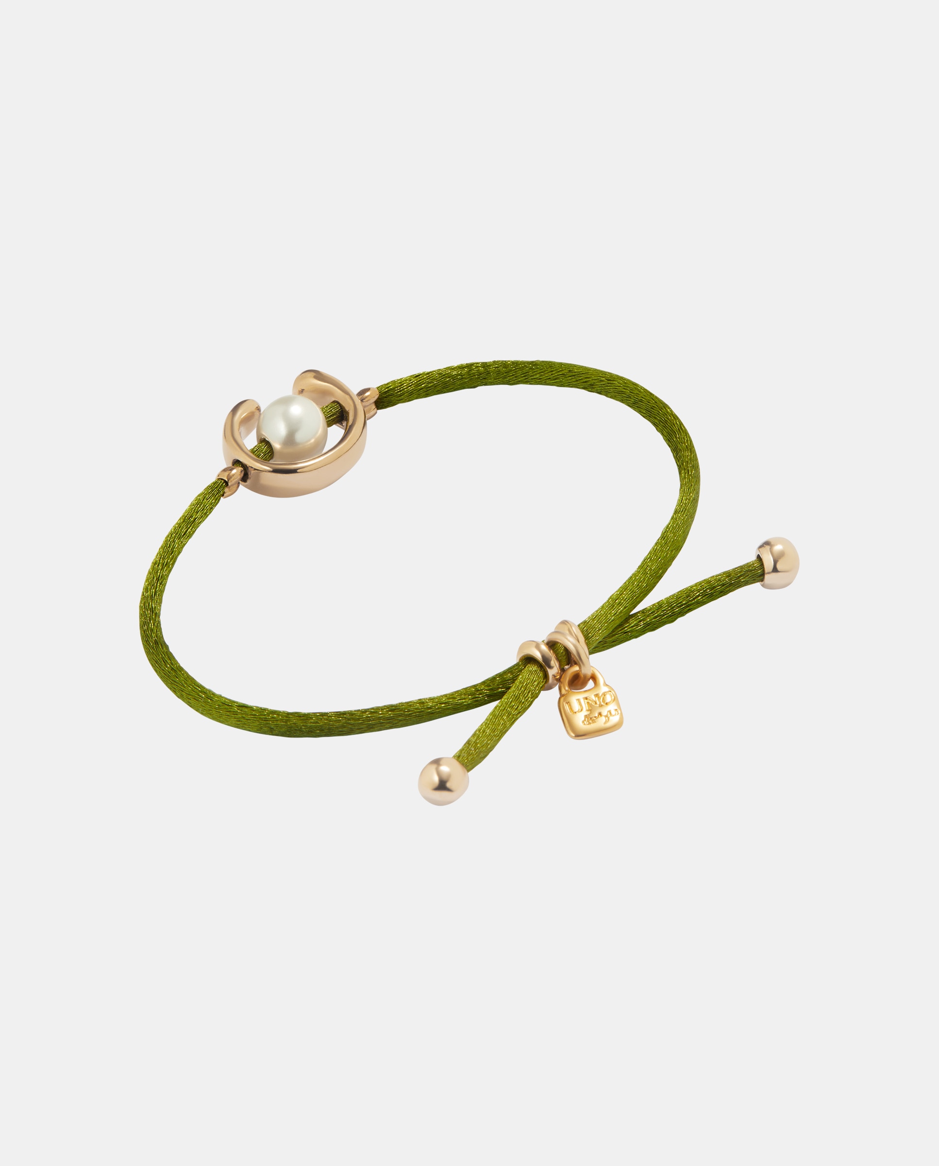 Pulseira de Fio Verde-escuro com Pérola Shell e Fornitura Banhada em Ouro 18k Ouro-2