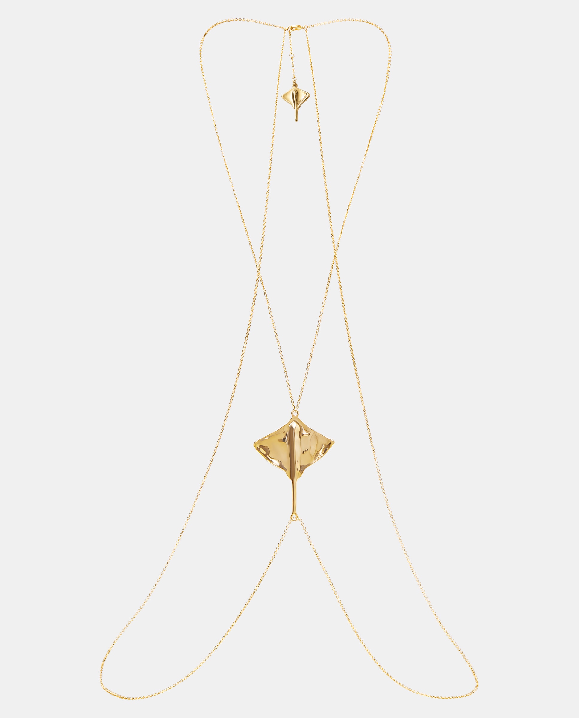 Pendente de Cadena para Cuerpo Banhado em Ouro de 18k com Mantarraya Ouro-1