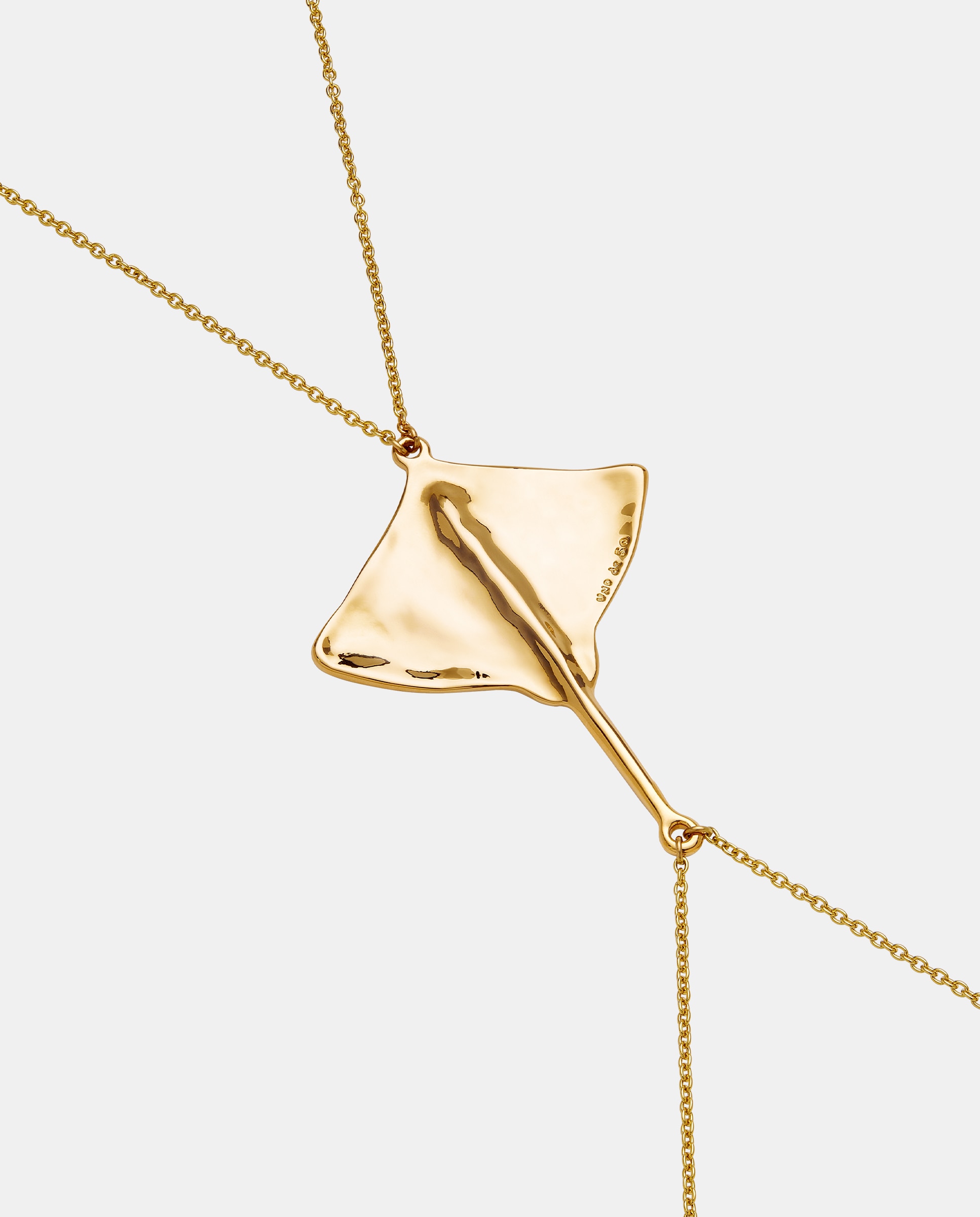 Pendente de Cadena para Cuerpo Banhado em Ouro de 18k com Mantarraya Ouro-3