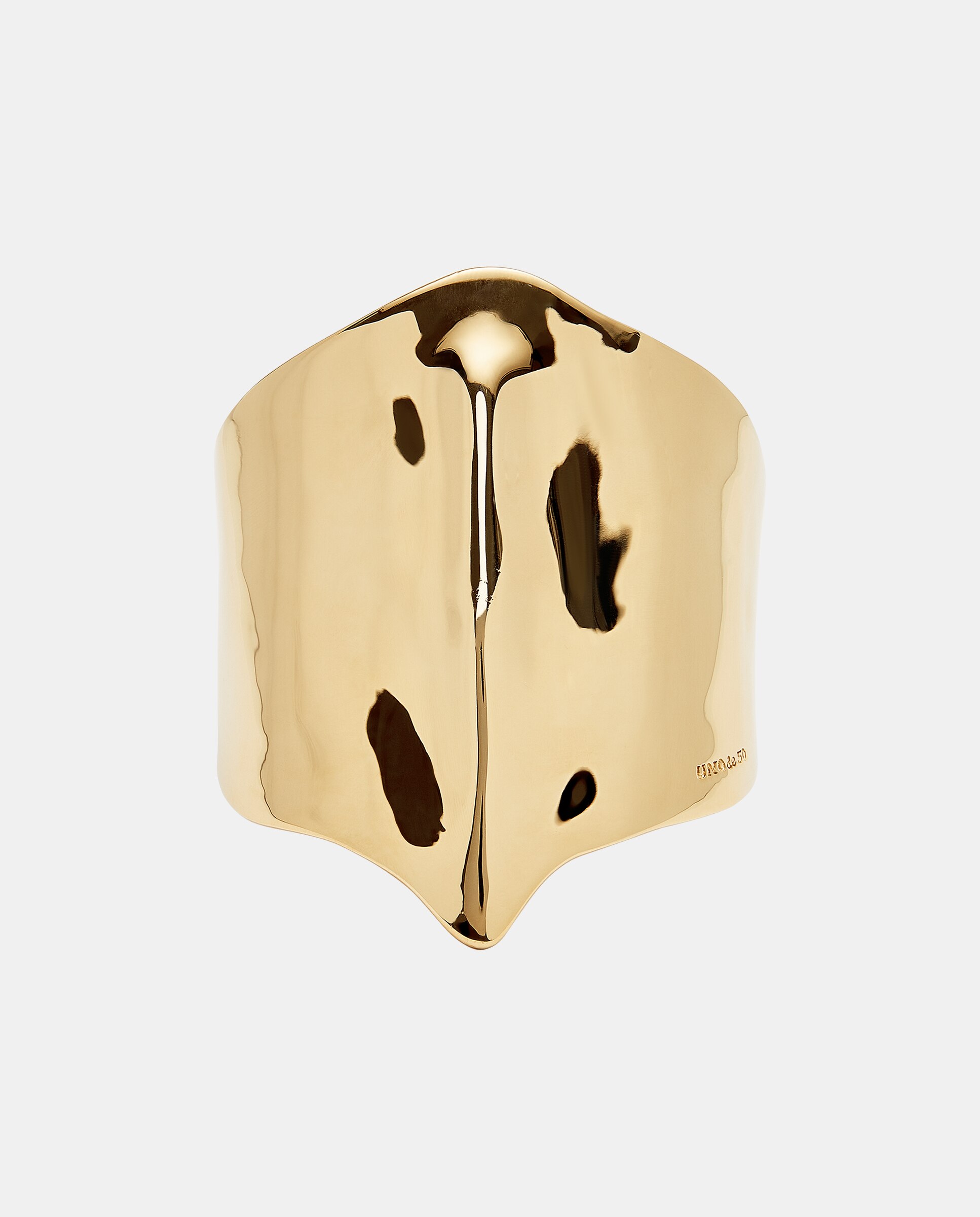 Pulseira Larga Banhada a Ouro de 18k com Estrutura Raia-manta Ouro-1