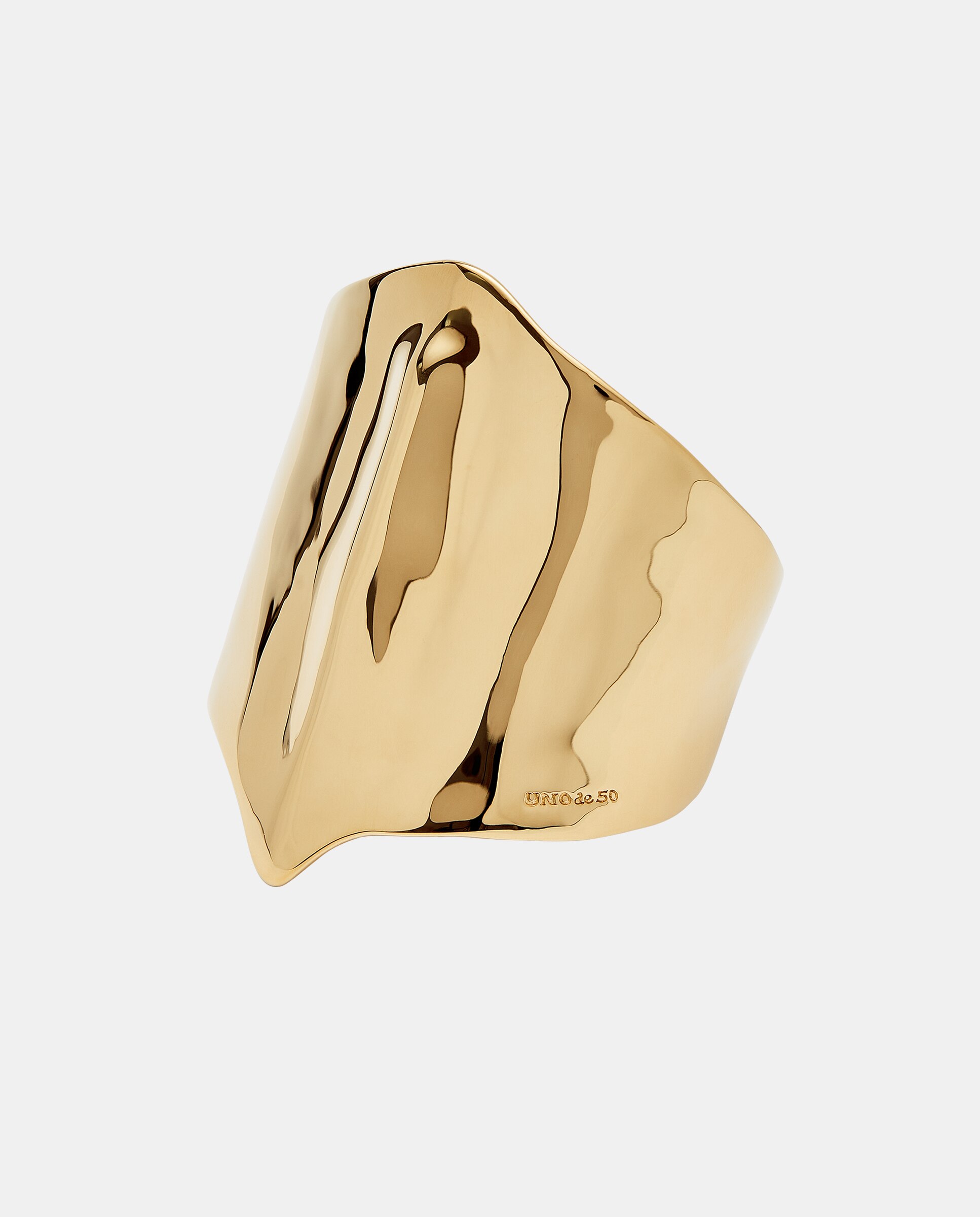 Pulseira Larga Banhada a Ouro de 18k com Estrutura Raia-manta Ouro-3