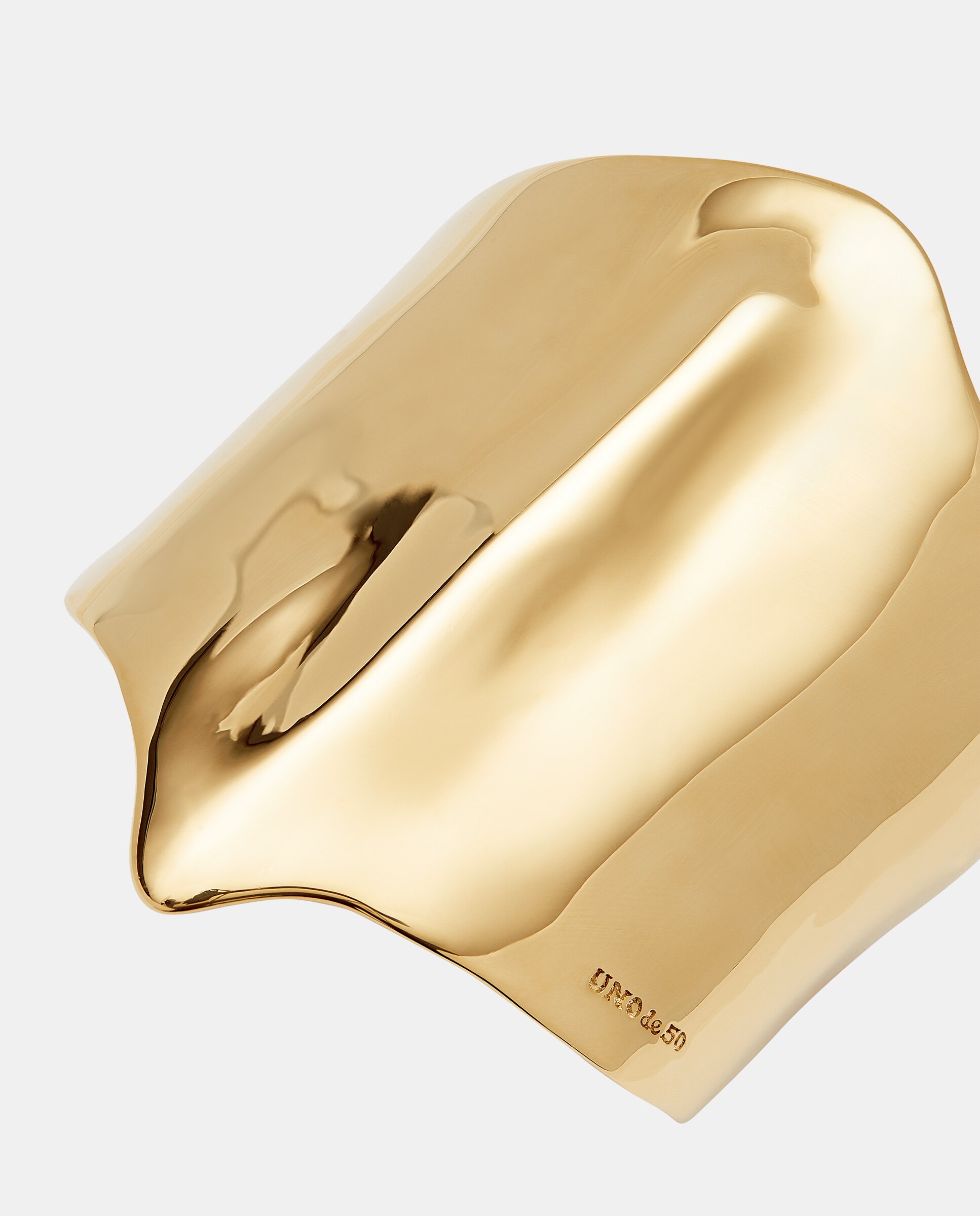 Pulseira Larga Banhada a Ouro de 18k com Estrutura Raia-manta Ouro-4