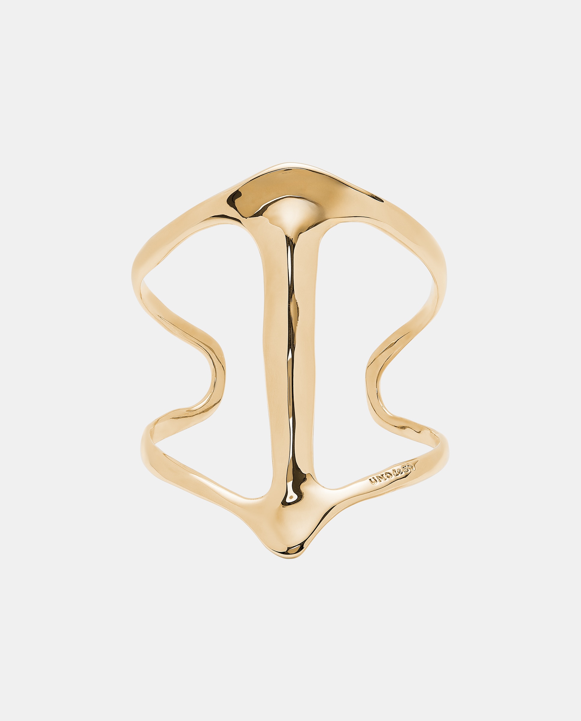 Pulseira Rígida Banhada a Ouro de 18k com Estrutura Mantarraya Ouro-1