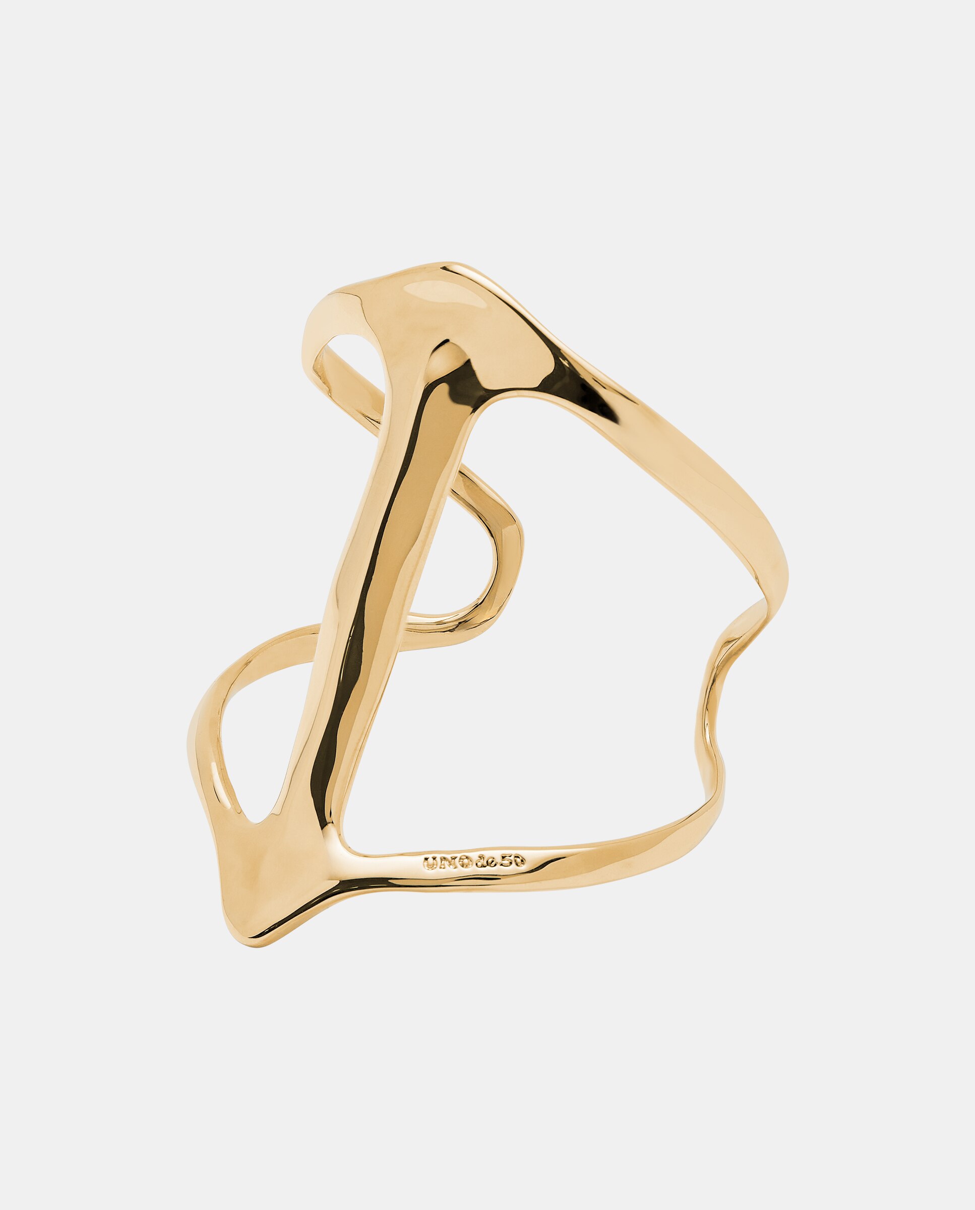 Pulseira Rígida Banhada a Ouro de 18k com Estrutura Mantarraya Ouro-3