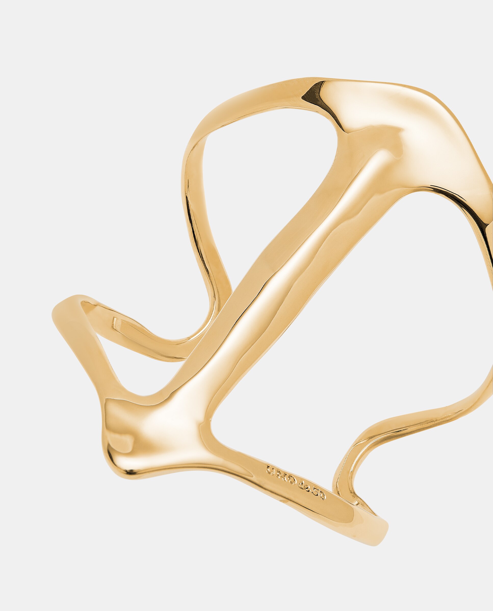 Pulseira Rígida Banhada a Ouro de 18k com Estrutura Mantarraya Ouro-4