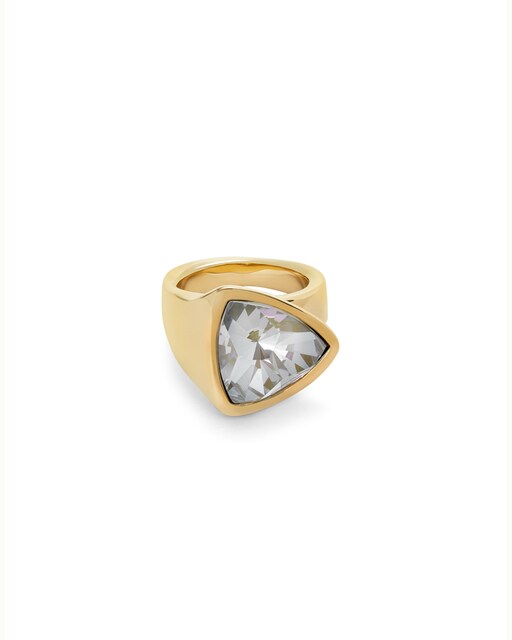 Imagem 0 de Anel Banhado a Ouro 18k com Cristal Multicolor
