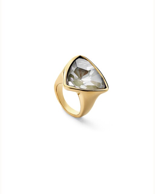 Imagem 0 de Anel Banhado a Ouro 18k com Cristal Multicolor