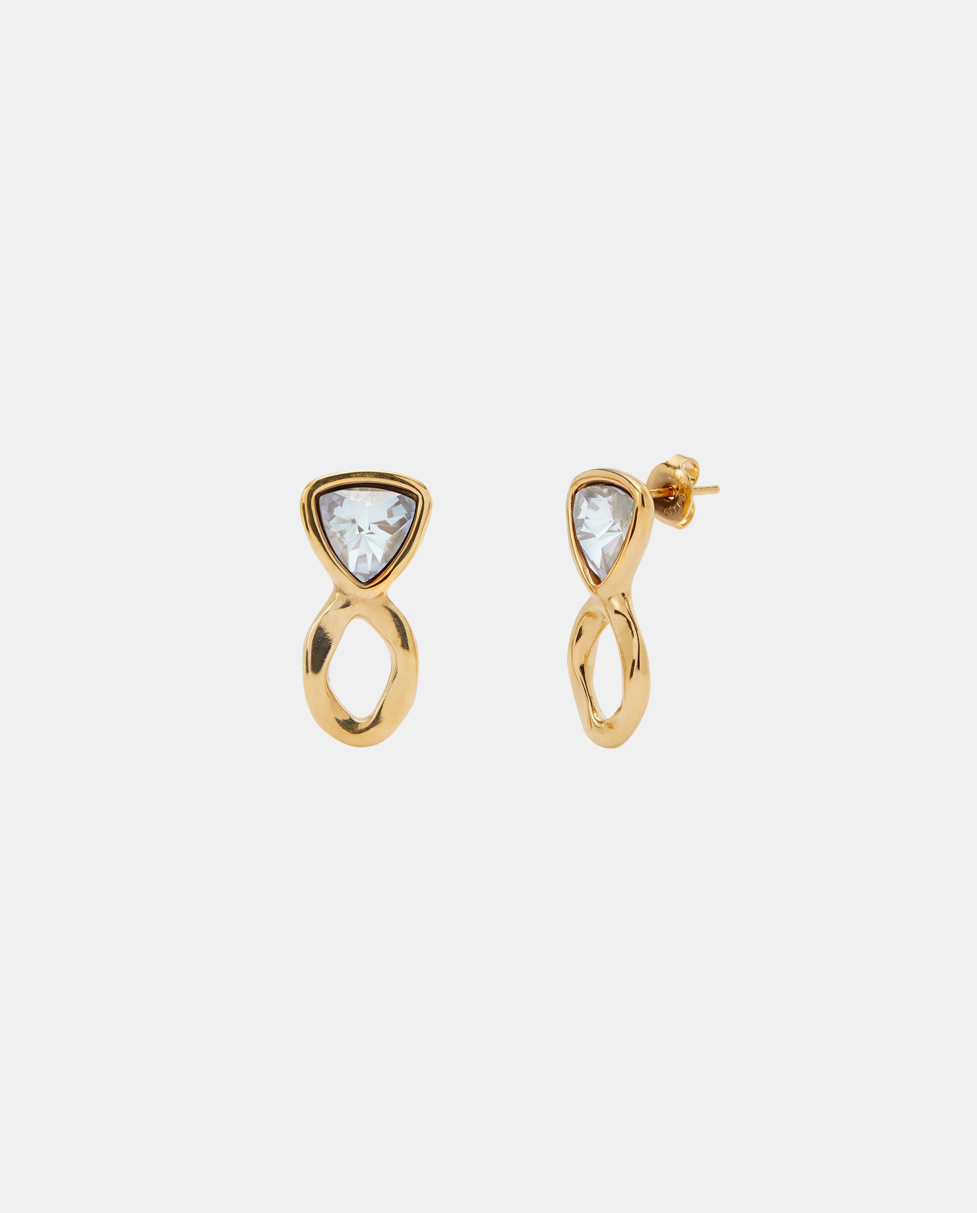 Imagem 0 de Brincos Banhados a Ouro 18k com Cristais Facetado