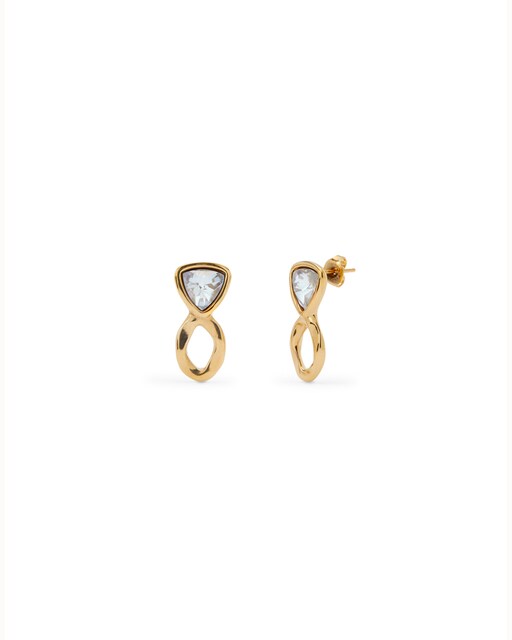 Imagem 0 de Brincos Banhados em Ouro 18k com Cristais Multicolor
