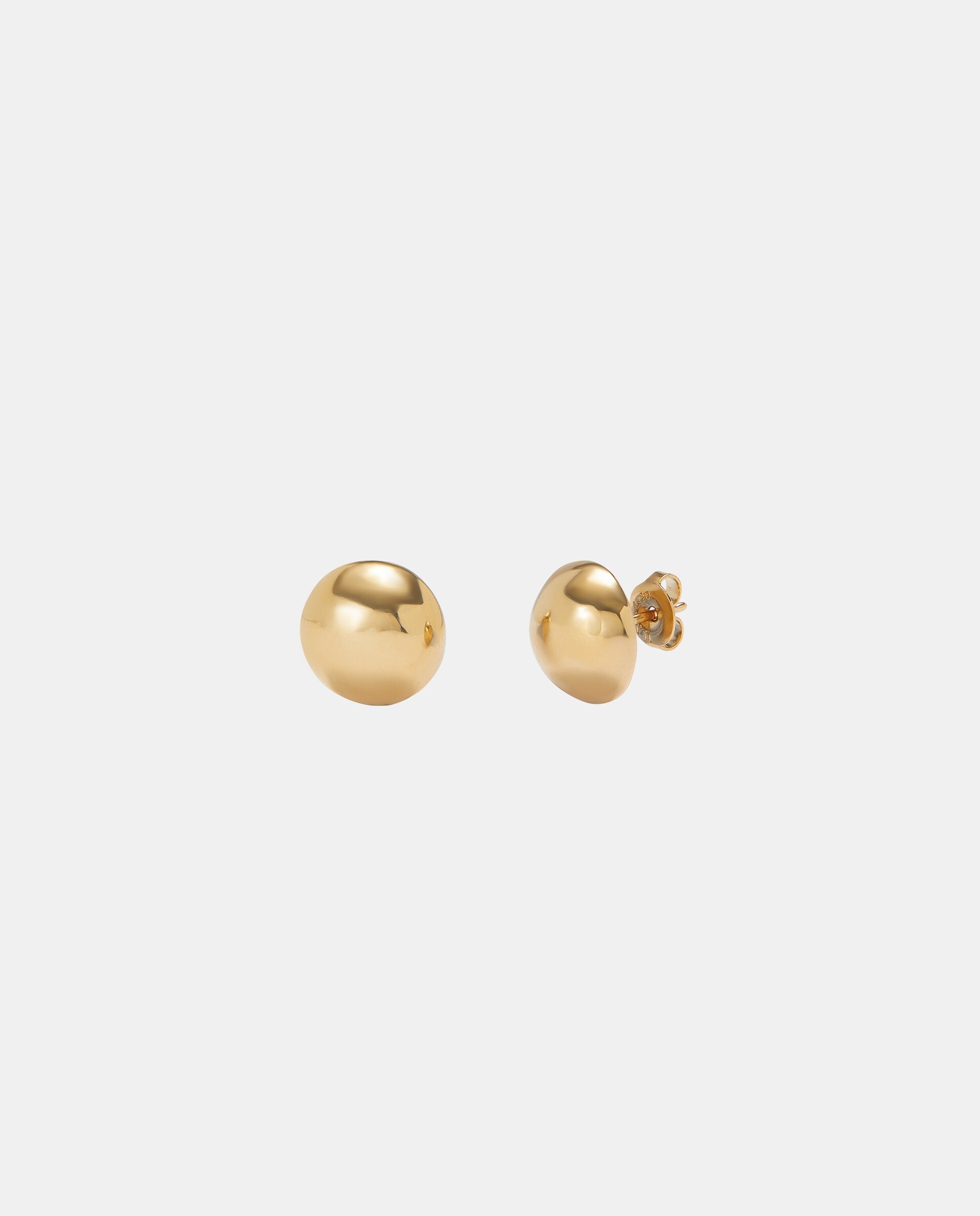 Brincos Banhados a Ouro 18k em Forma de Bola Ouro-1