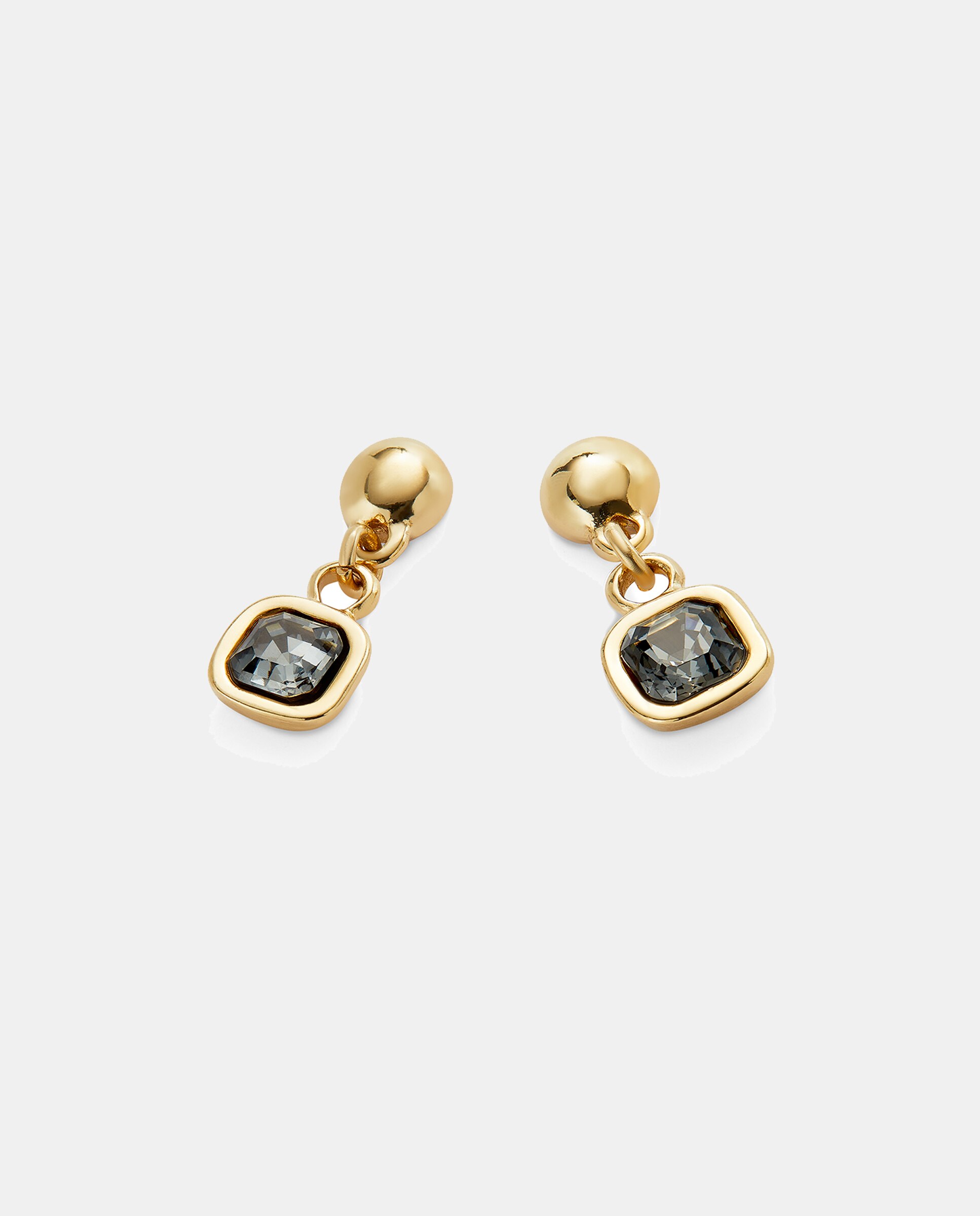 Brincos Banhados a Ouro 18k com Cristal Pendente Ouro-3