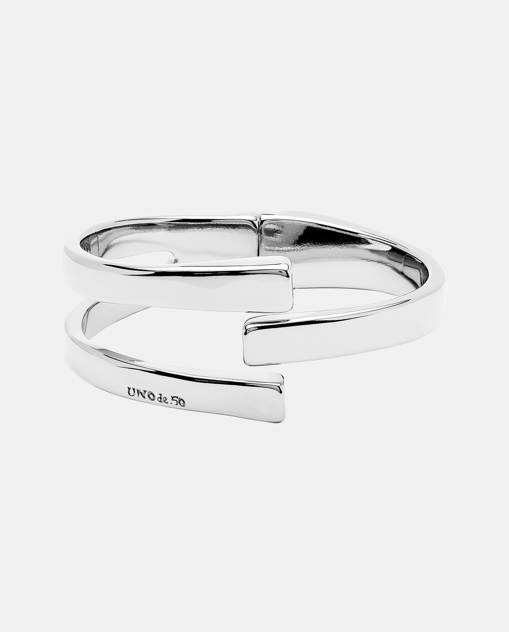 Pulseira Rígida Banhada em Prata de Lei Prata-1