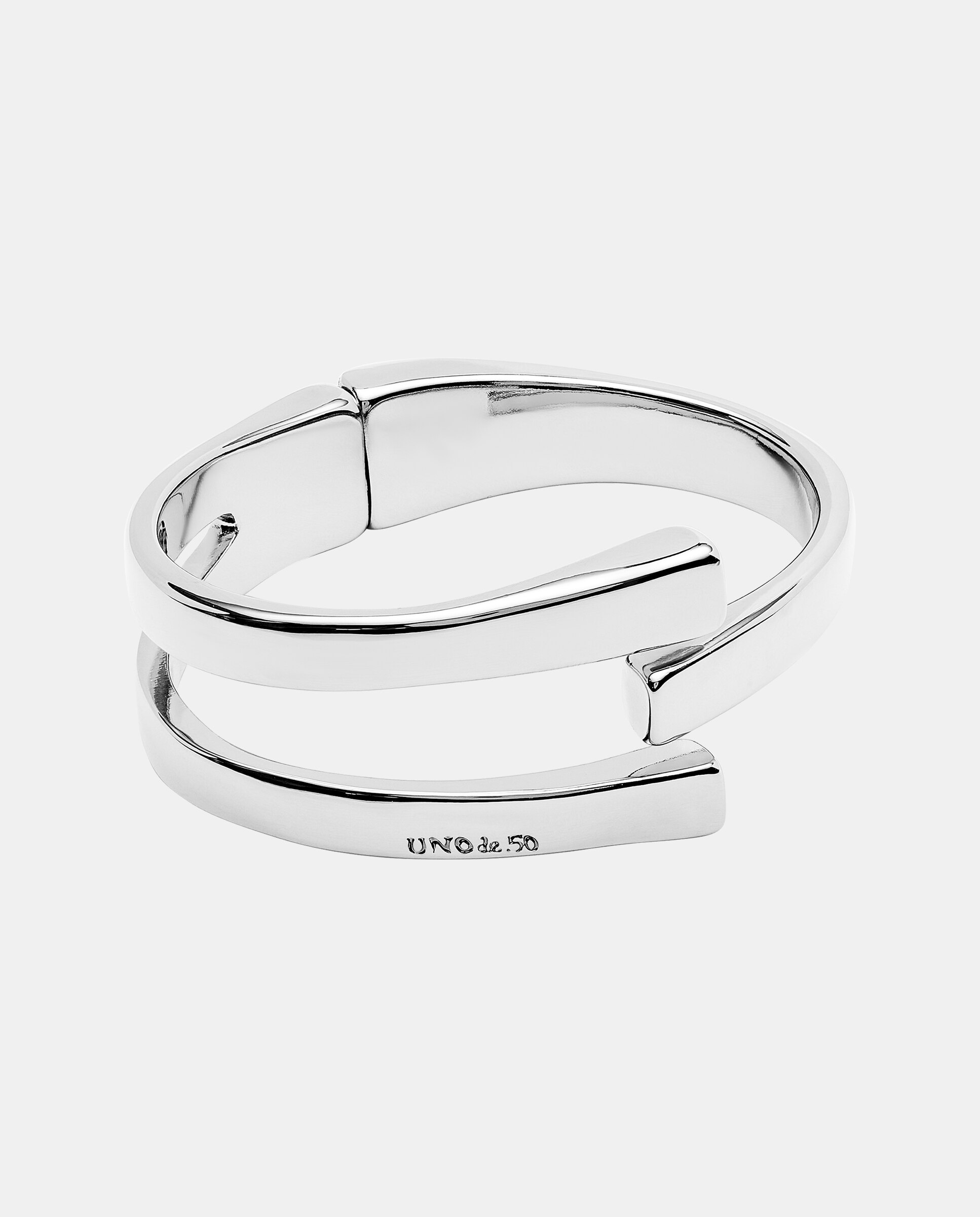 Pulseira Rígida Banhada em Prata de Lei Prata-3