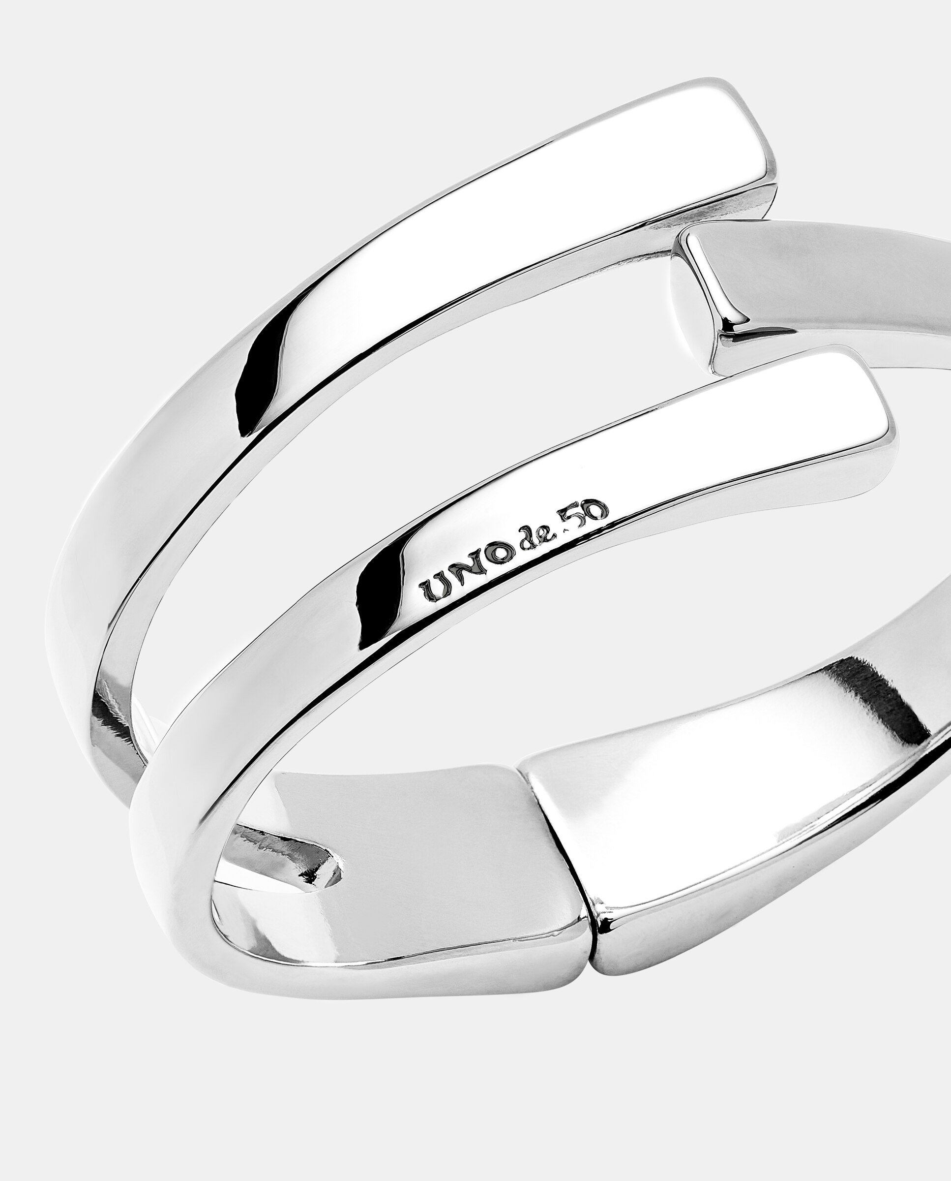 Pulseira Rígida Banhada em Prata de Lei Prata-4