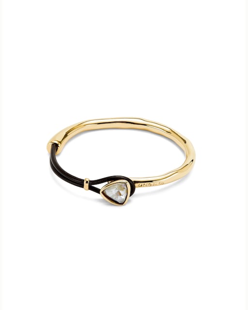 Imagem 0 de Pulseira Fina Banhada a Ouro 18k e Cristal Facetado Multicolor