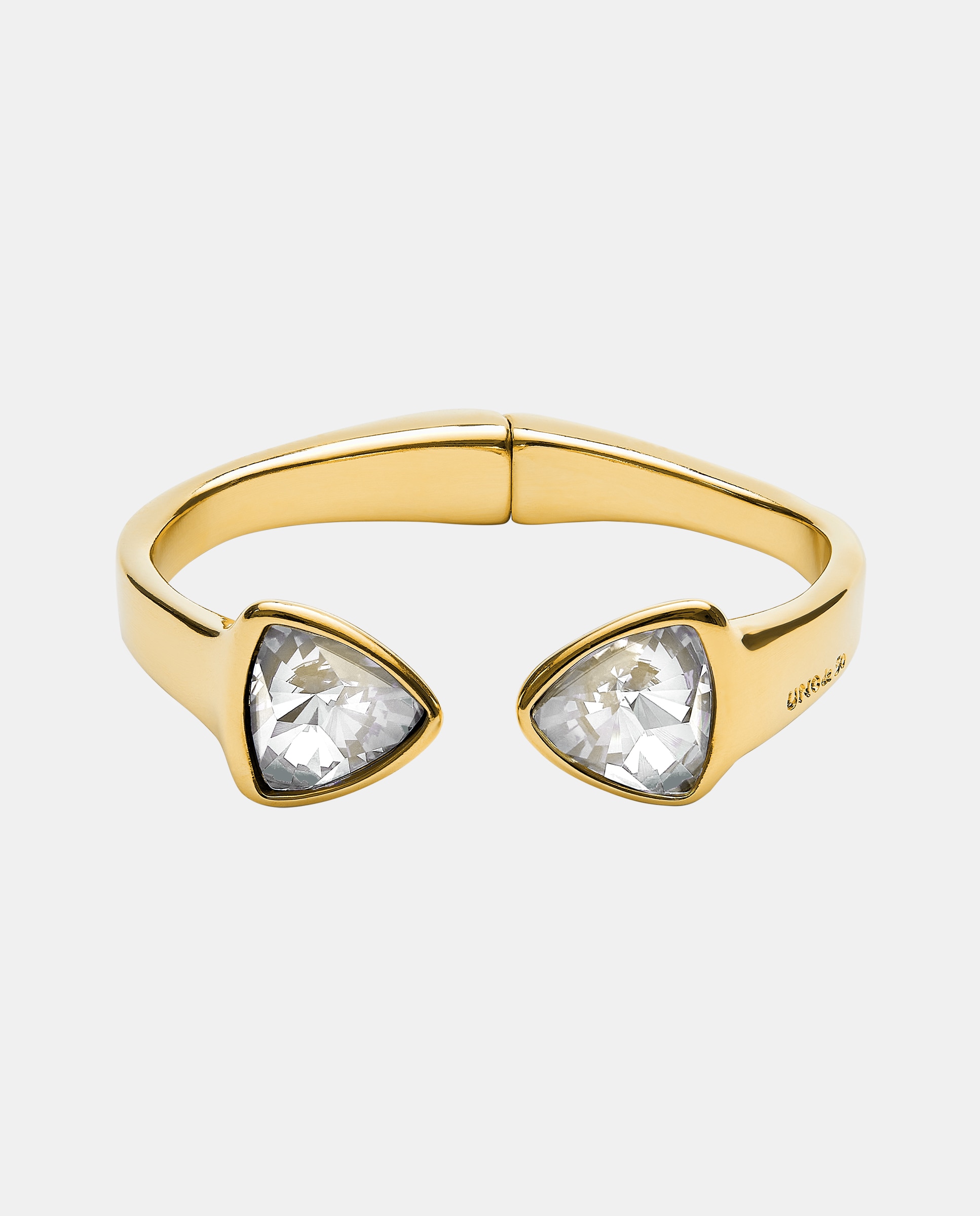 Imagem 0 de Pulseira Grossa Banhada a Ouro 18k com Dois Cristais Facetados Multicolor