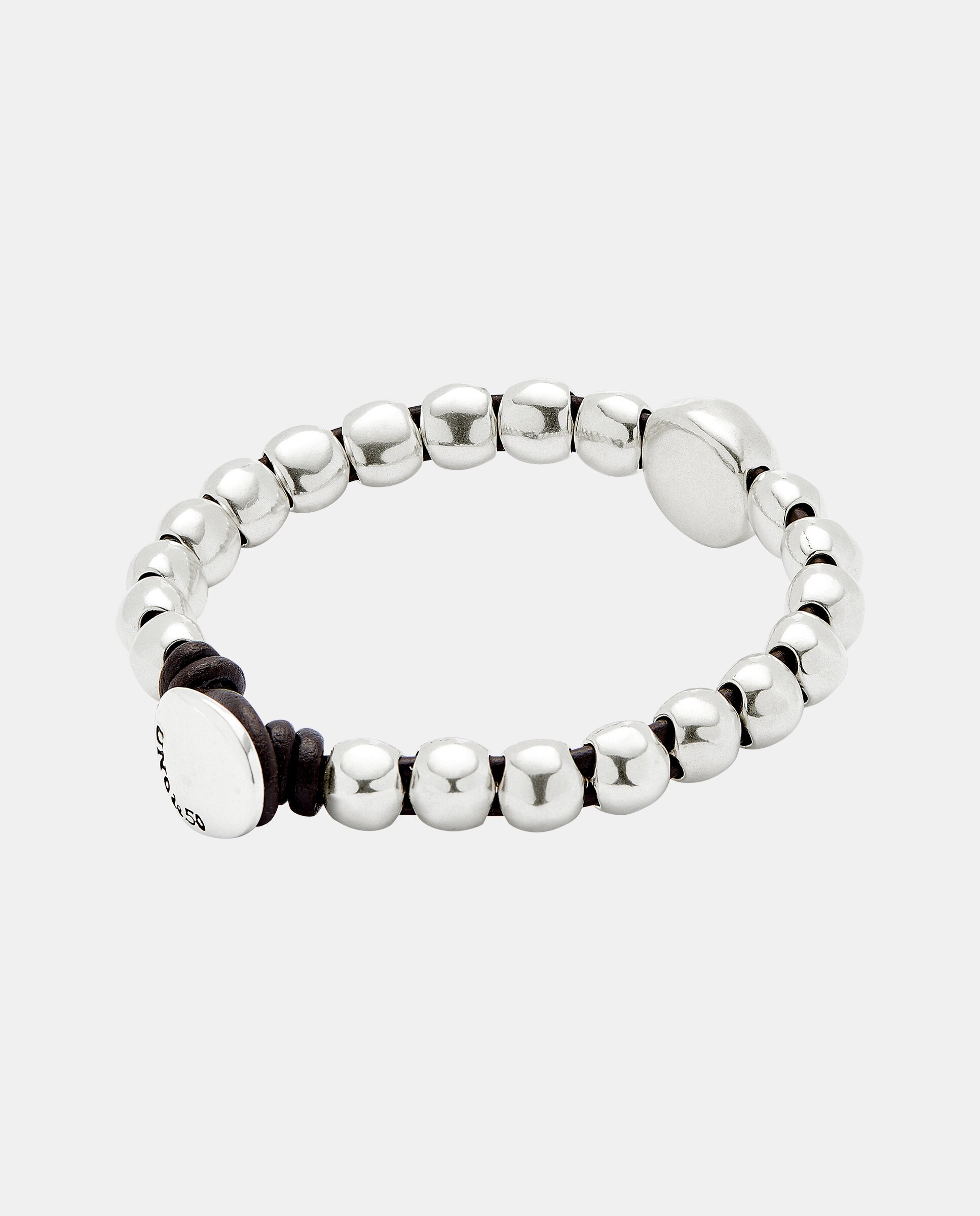 Pulseira de Bolas Banhada em Prata de Lei Prata-3