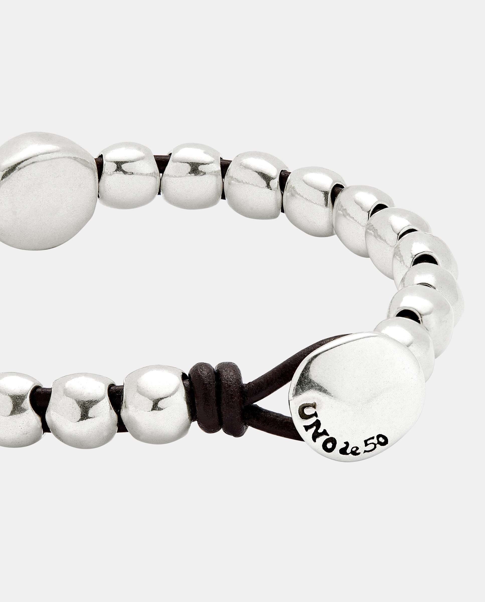 Pulseira de Bolas Banhada em Prata de Lei Prata-4