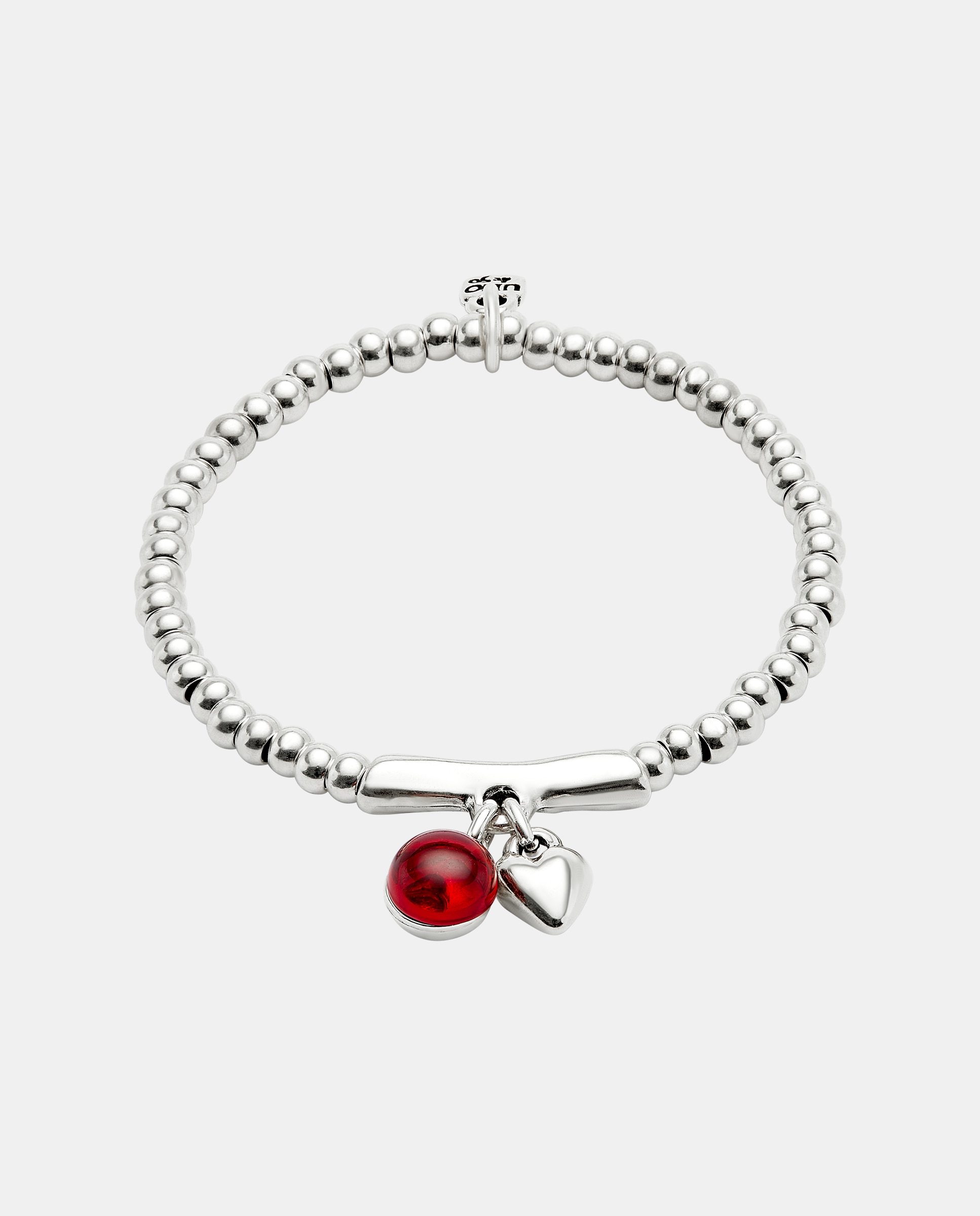 Pulseira de Bolas Banhada em Prata de Lei e Cristal de Murano Prata-1
