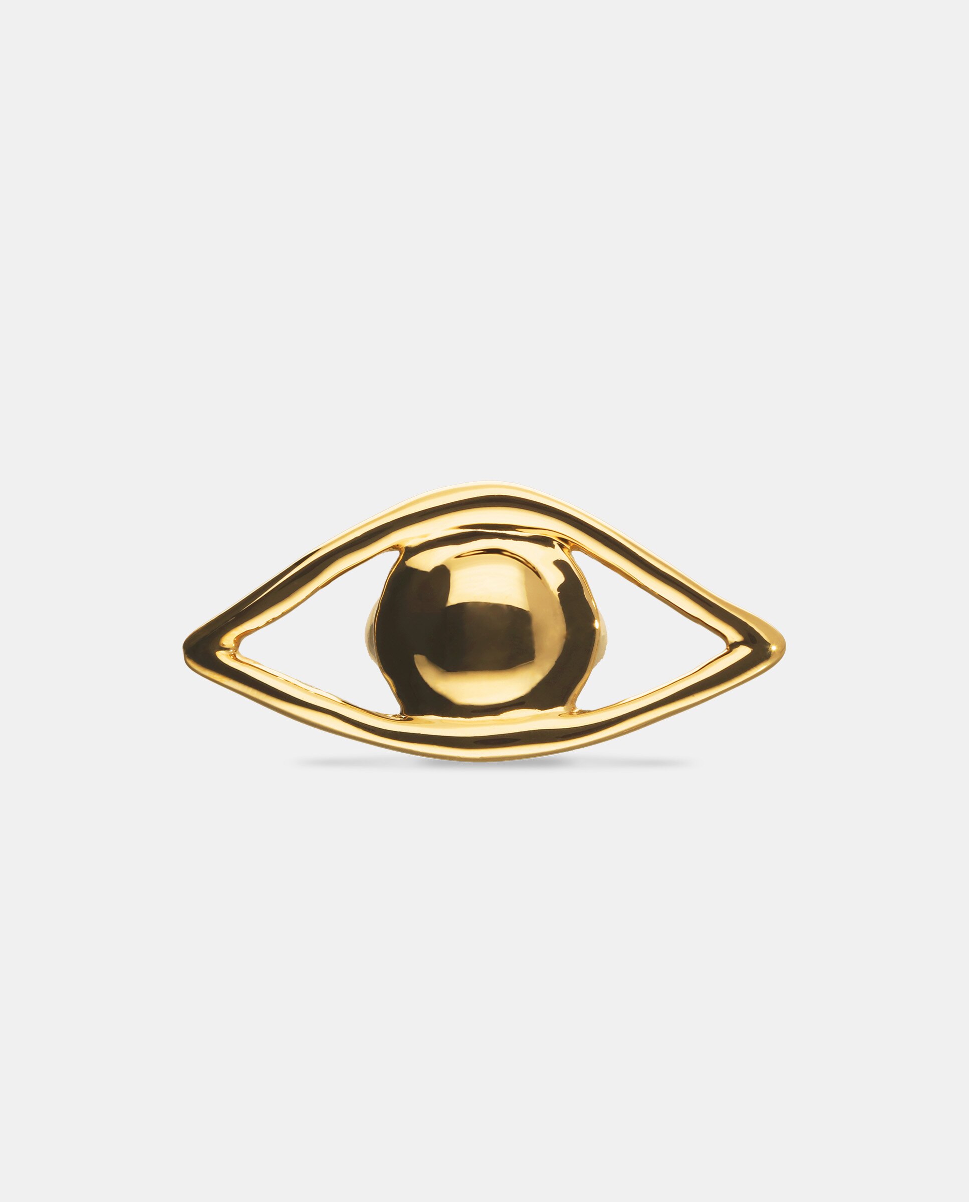 Anel Banhado a Ouro 18k com Forma de Olho Grande Ouro-1