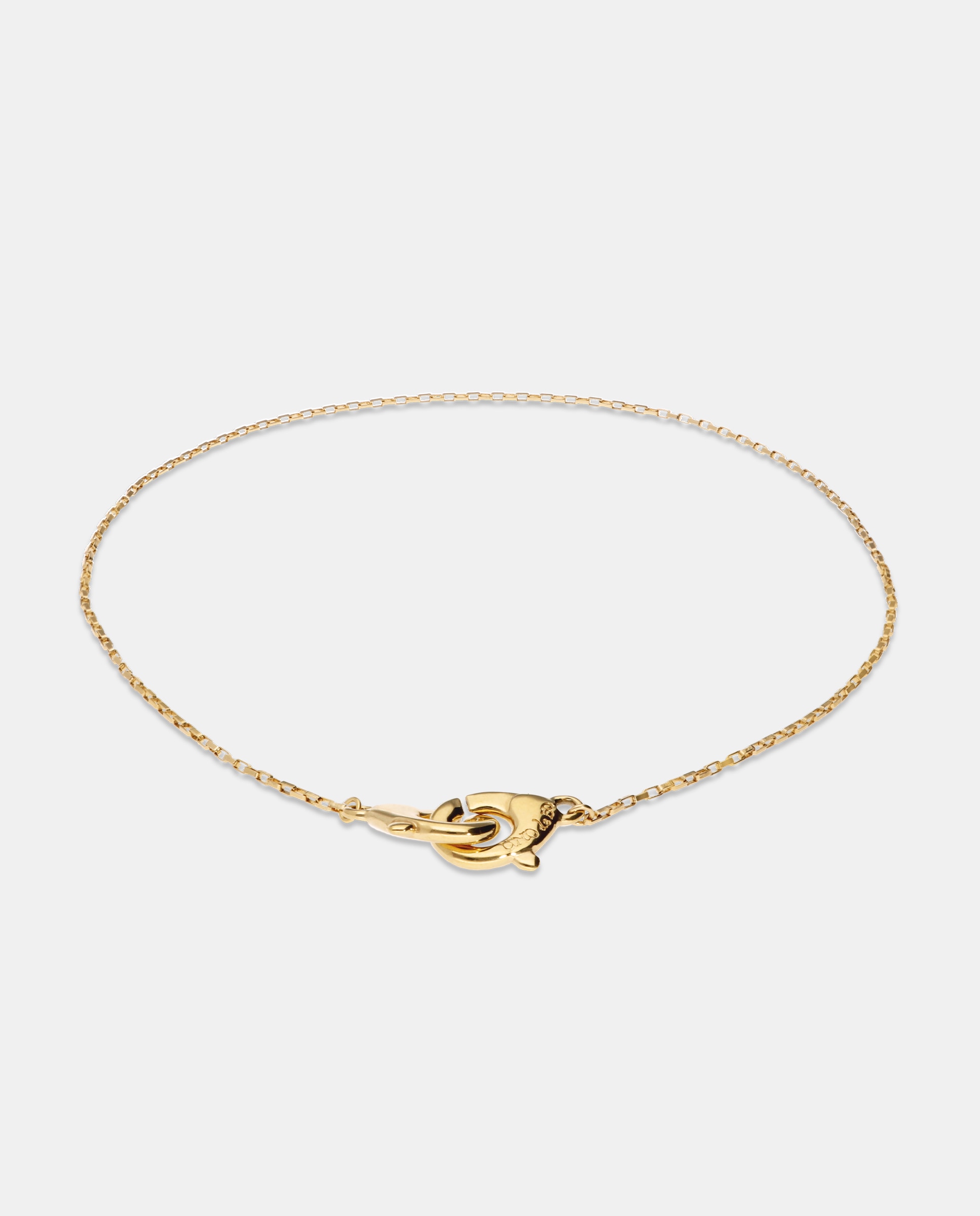 Colar Banhado a Ouro 18k com Detalhe de Mosquetão Entrançado Ouro-3