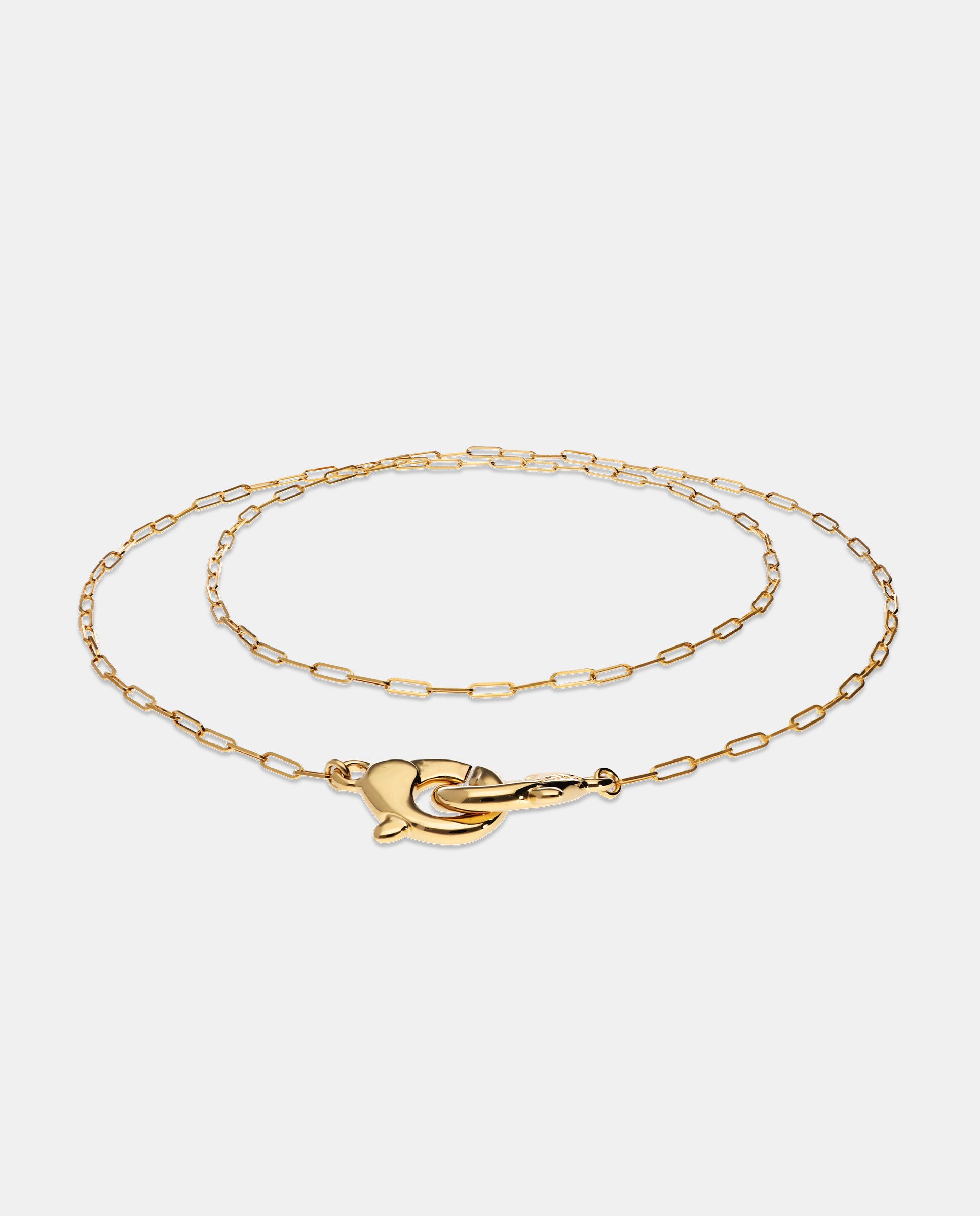 Colar Banhado a Ouro 18k com Detalhe de Mosquetão Entrançado Ouro-3
