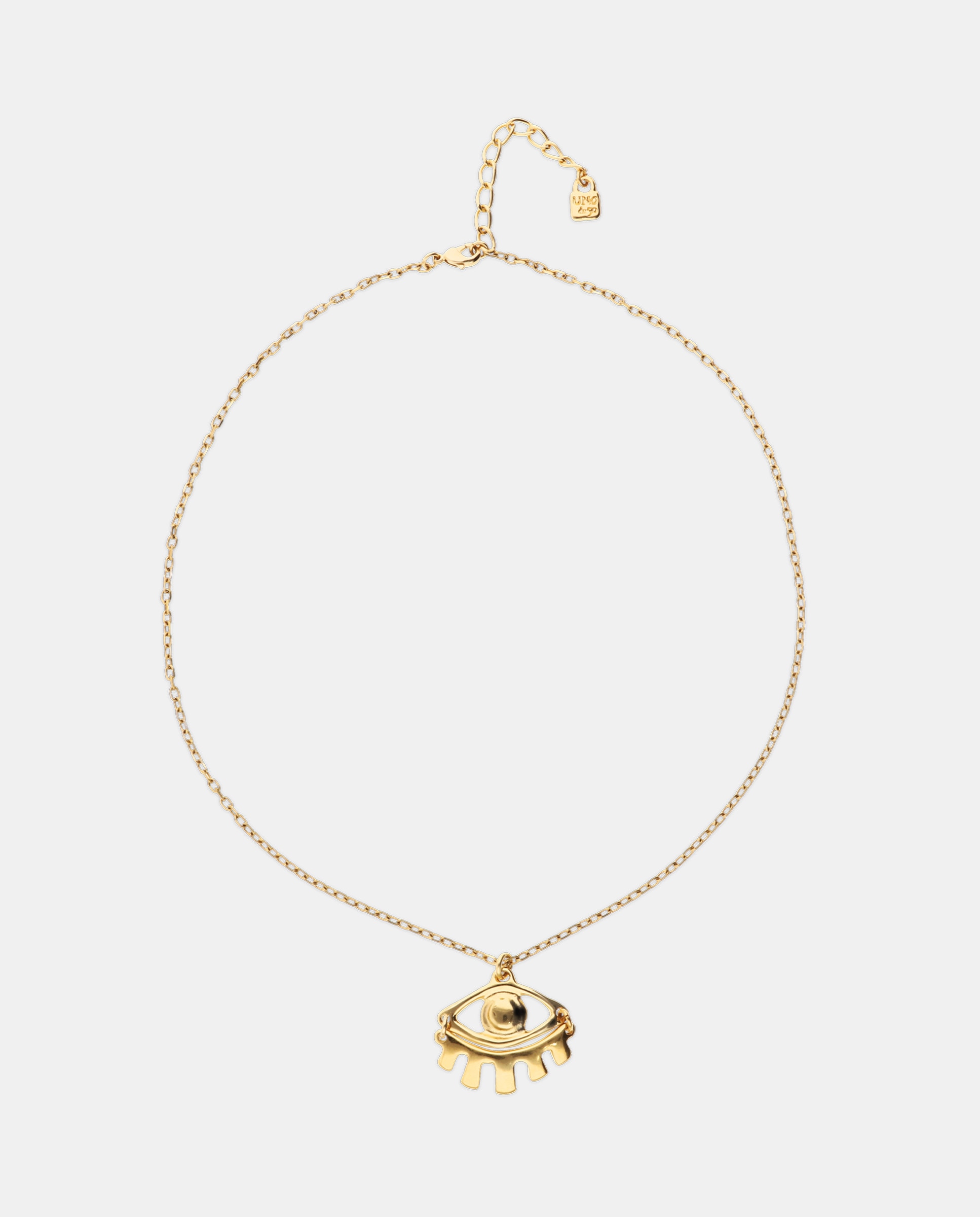Colar Banhado a Ouro 18k com Detalhe de Olho Pequeno Ouro-1