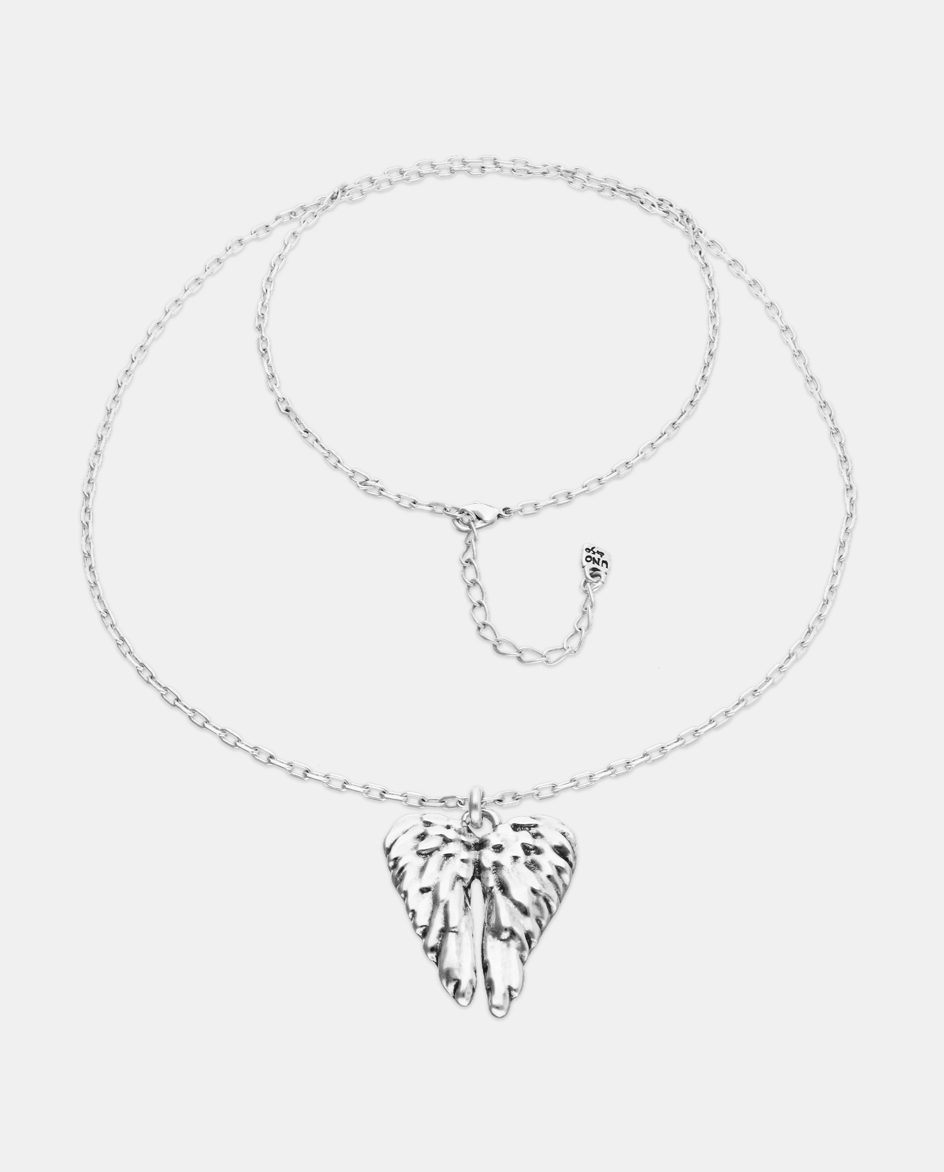 Colar Banhado em Prata de Lei com Detalhe de Asas Prata-3