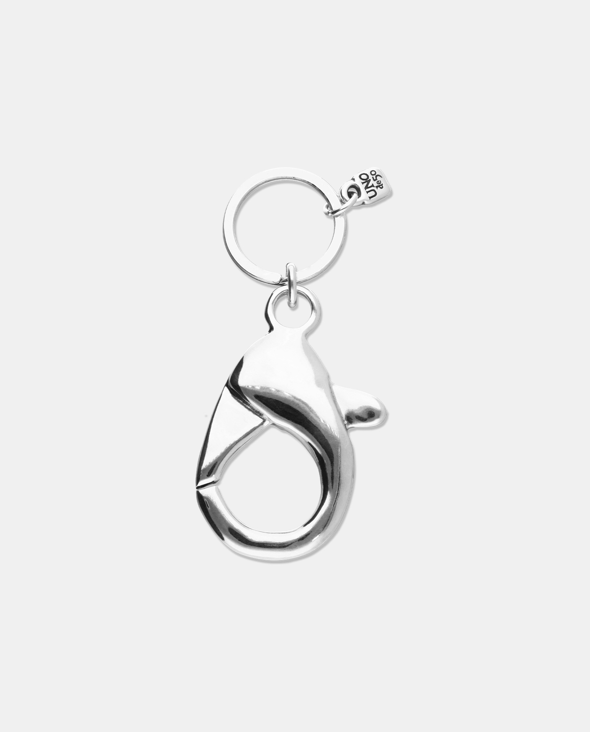 Imagem 0 de Porta-chaves Banhado em Prata de Lei com Detalhe de Mosquetão Grande