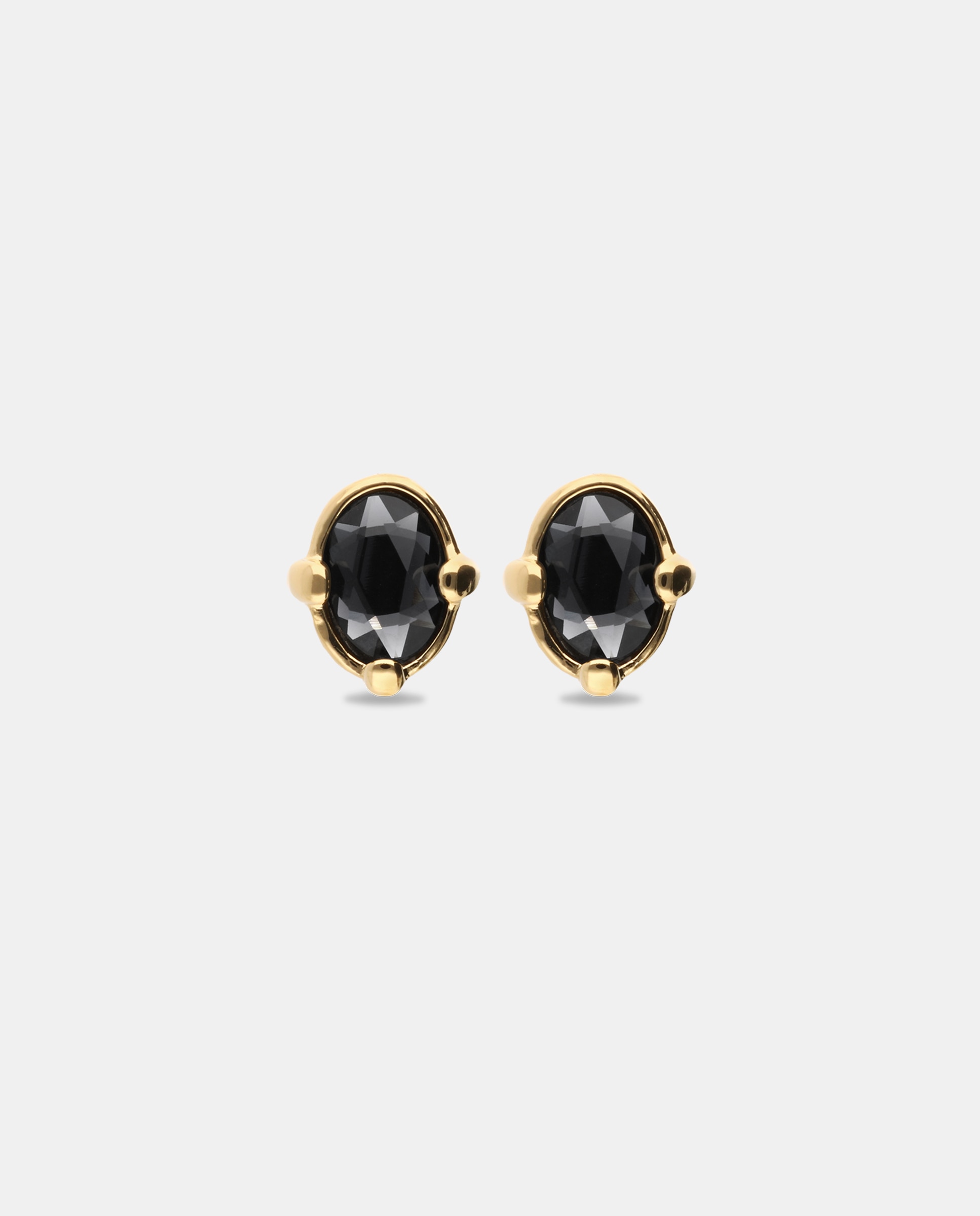 Brincos Banhados a Ouro 18k com Cristal Facetado Ouro-1