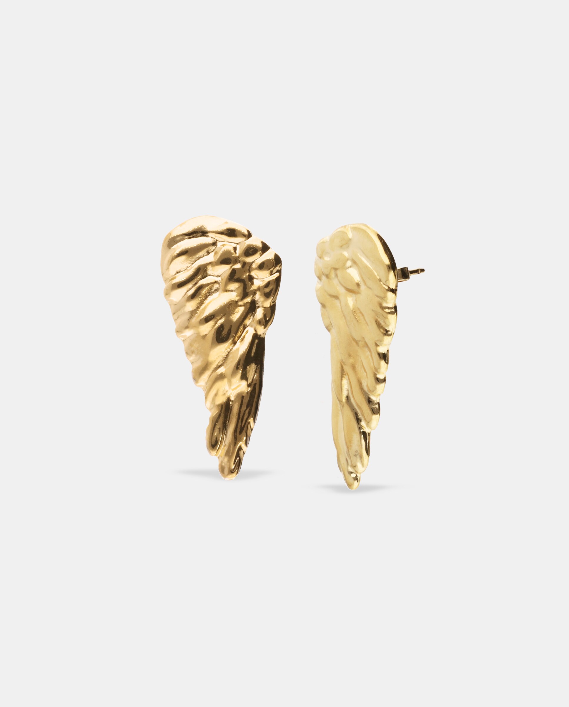 Brincos Banhados a Ouro 18k em Forma de Asas Ouro-1