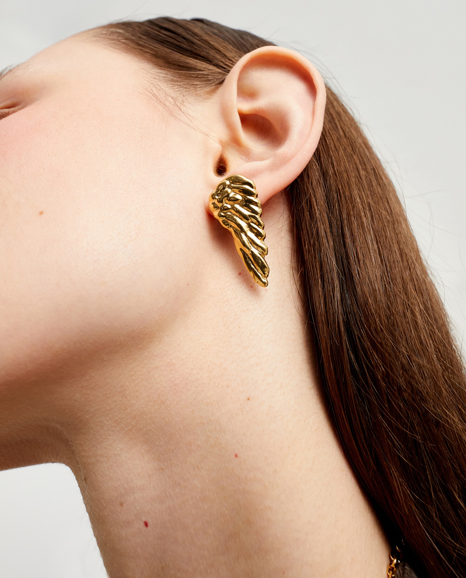 Brincos Banhados a Ouro 18k em Forma de Asas Ouro-4