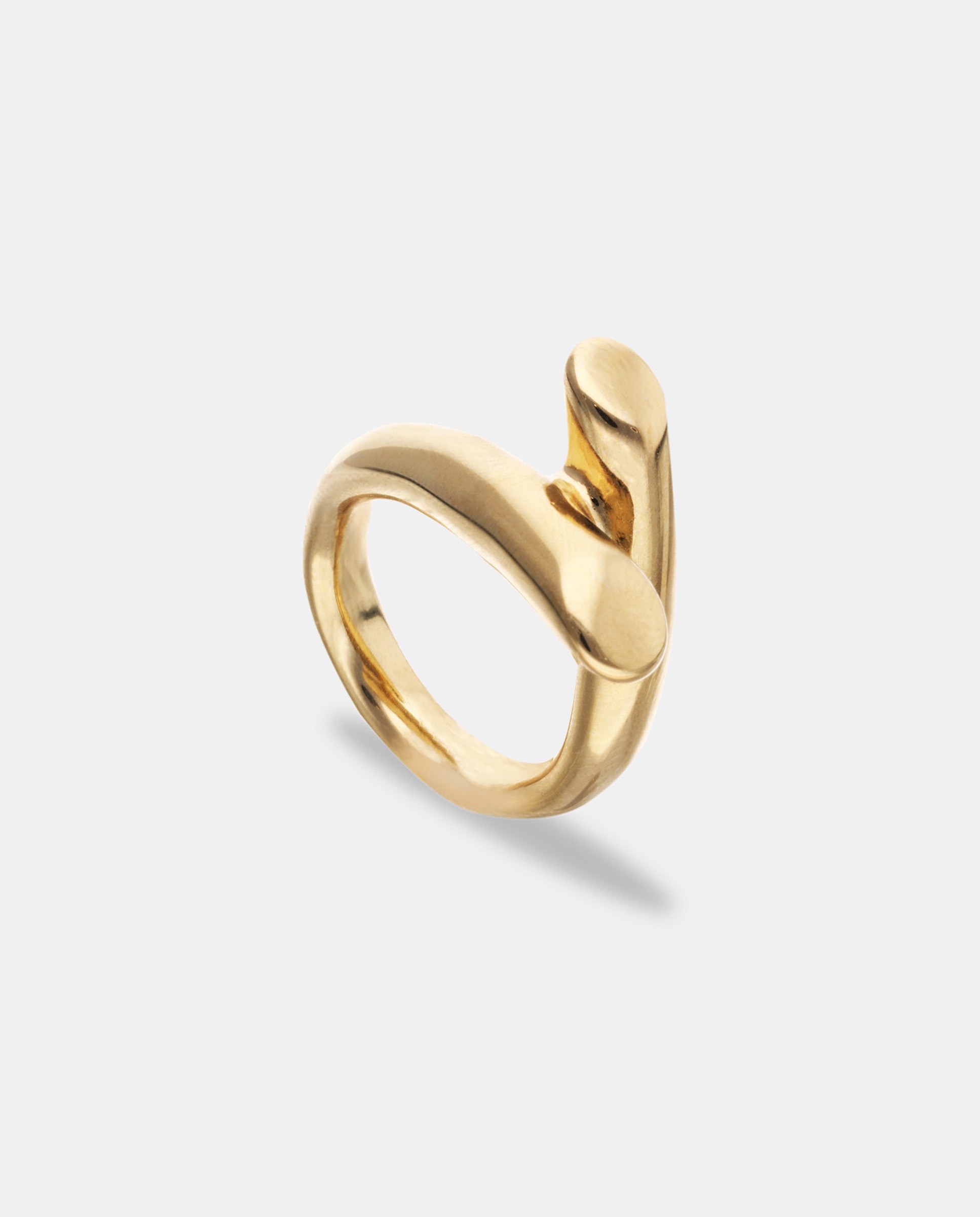 Anel Banhado a Ouro 18k com Forma de Tubos Ouro-1