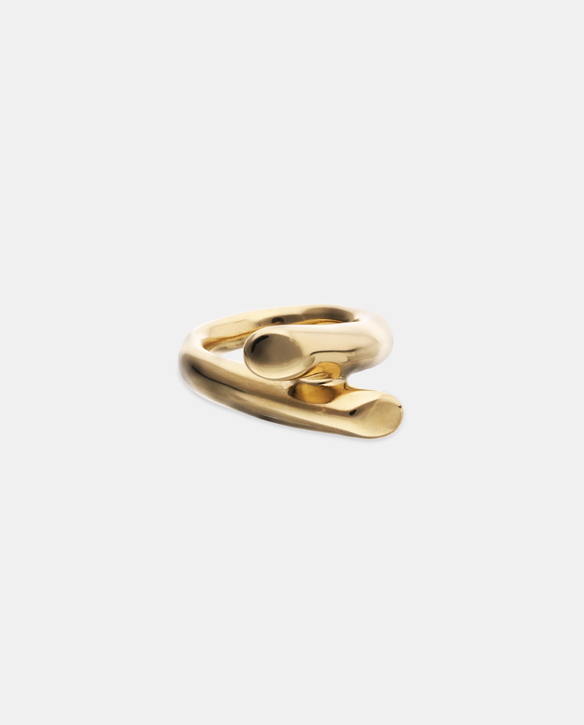 Anel Banhado a Ouro 18k com Forma de Tubos Ouro-3