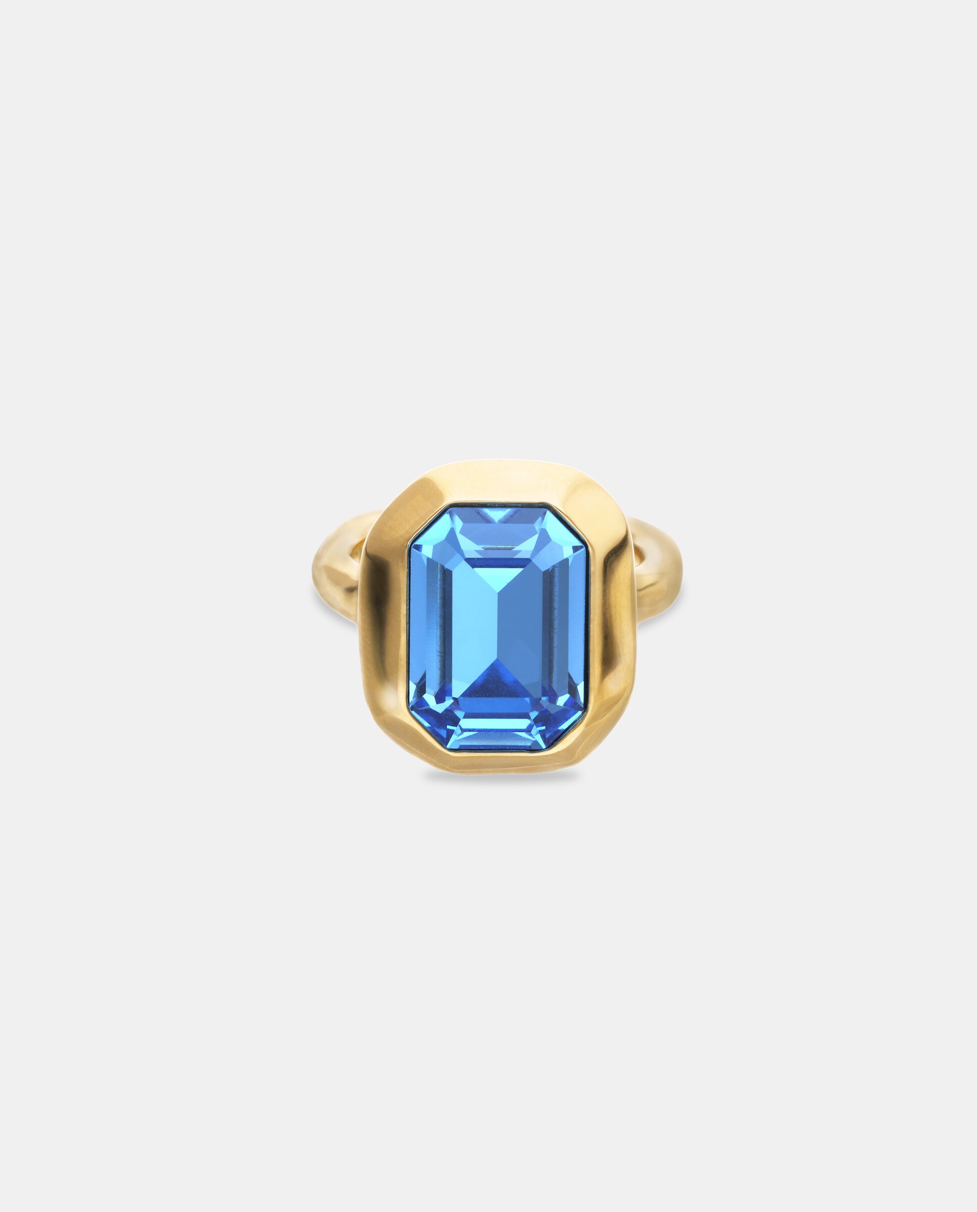 Anel Banhado a Ouro 18k e Cristal Facetado Ouro-4