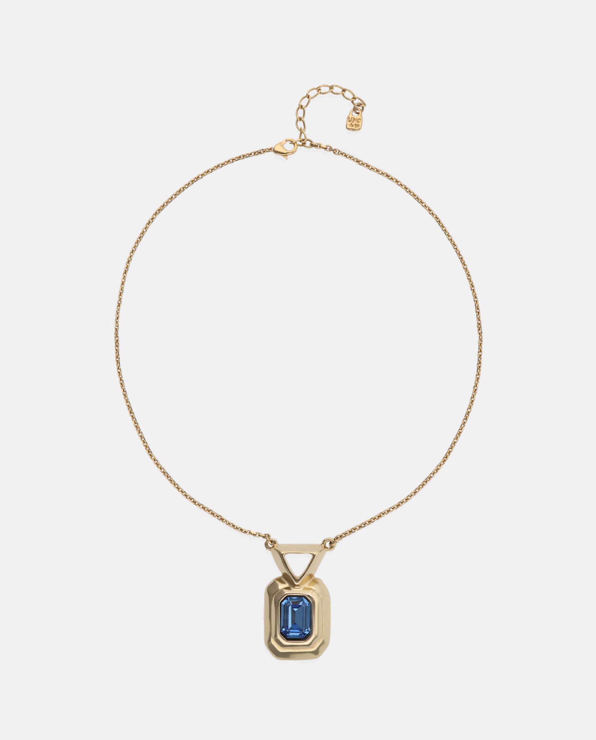 Imagem 0 de Colar Banhado a Ouro 18k com Cristal Facetado em Azul