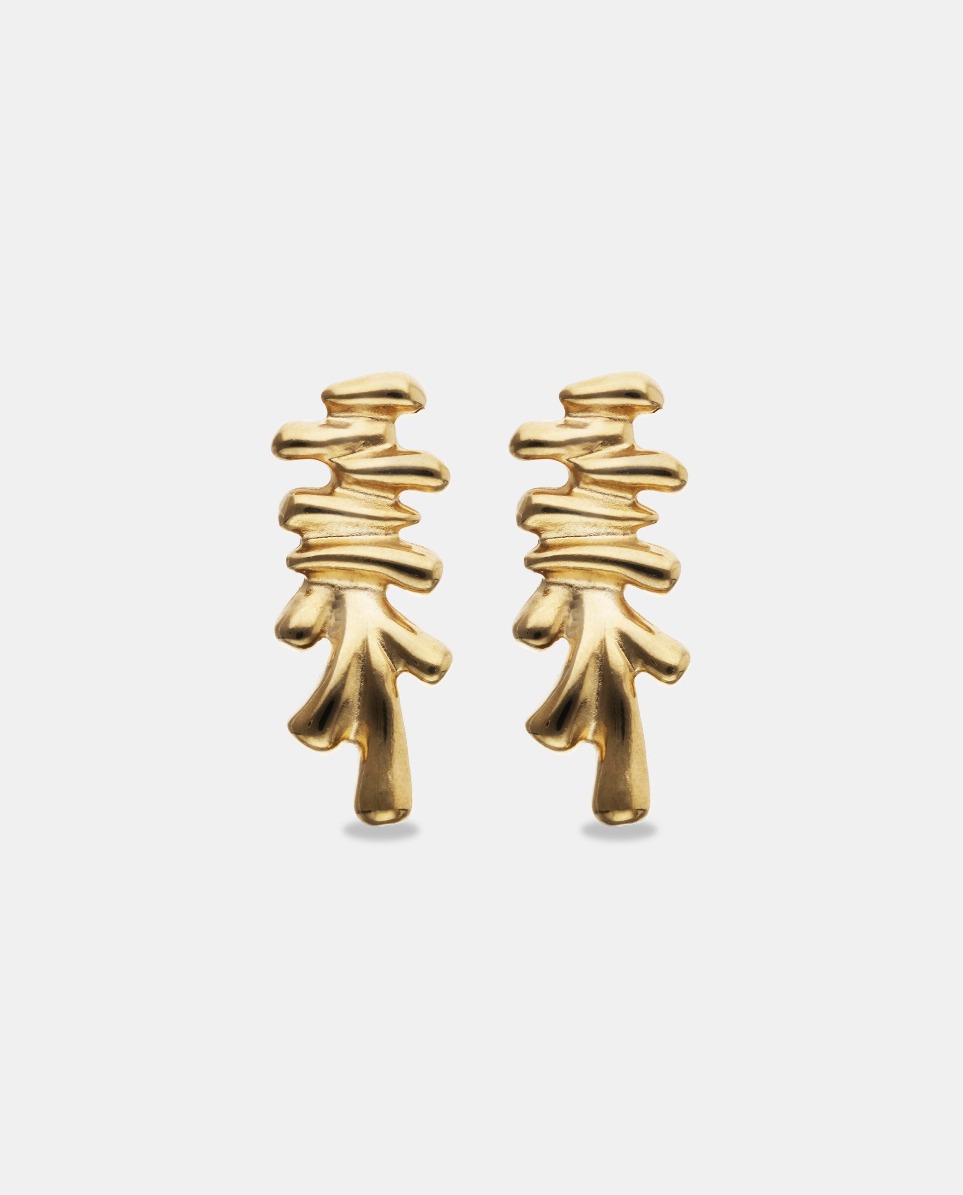 Brincos Banhados a Ouro 18k com Vários Tubos Ouro-1