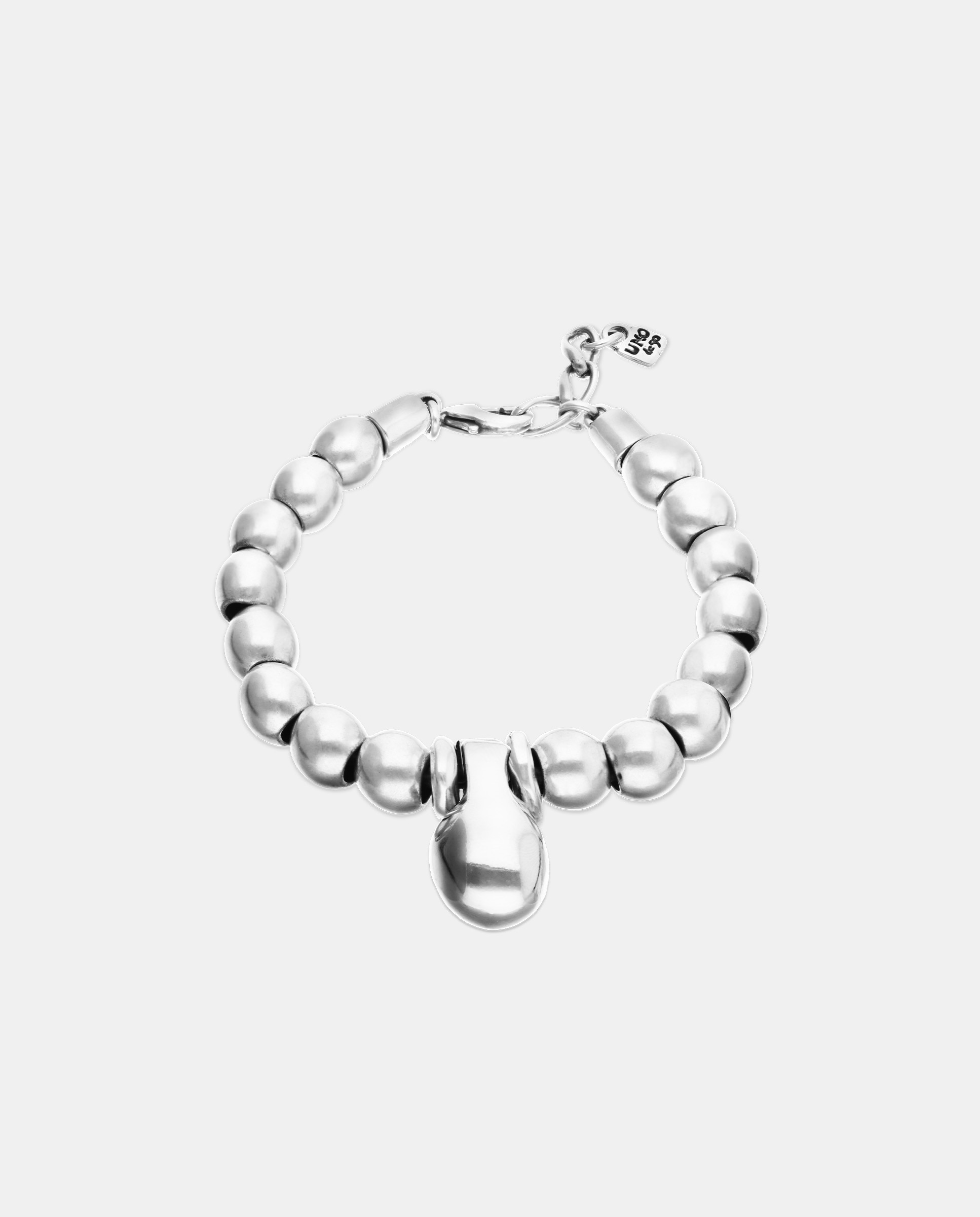 Imagem 0 de Pulseira de Esferas Médias Banhadas em Prata de Lei e Esfera Grande