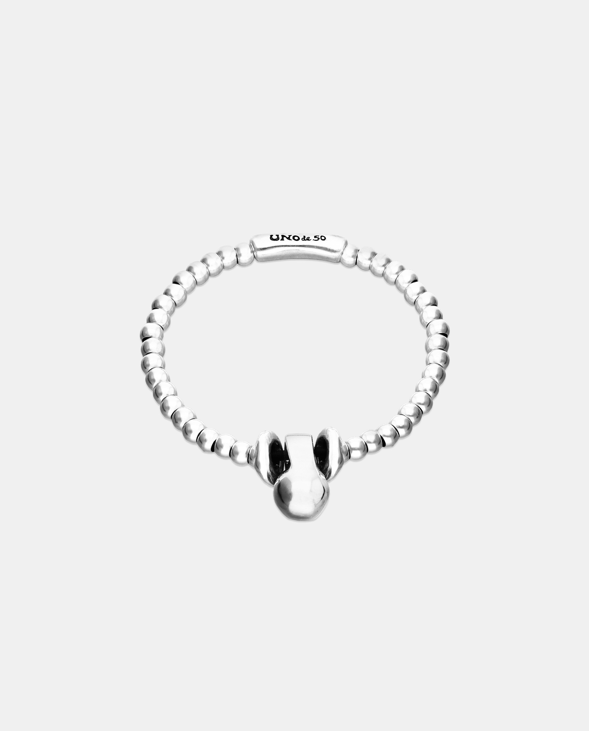 Imagem 0 de Pulseira de Esferas de Tamanho Pequeno e Grande Banhada em Prata de Lei