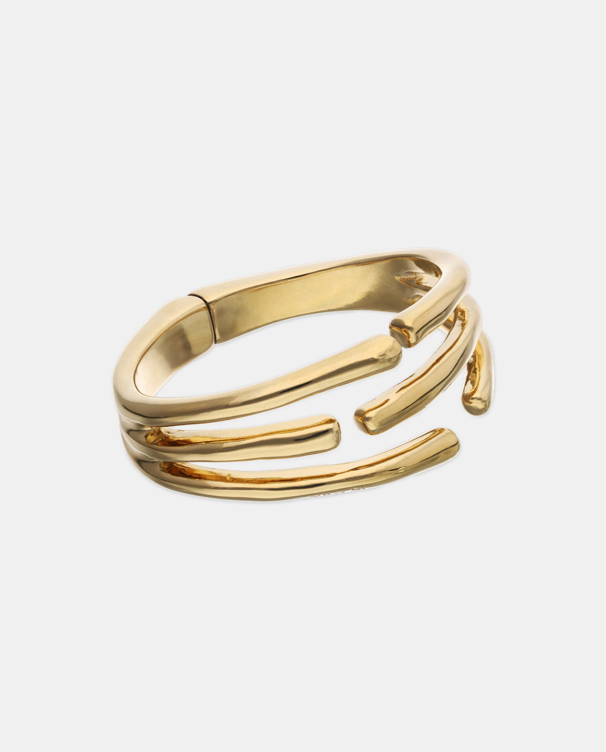 Pulseira Banhada a Ouro 18k com Forma de Vários Tubos Ouro-3