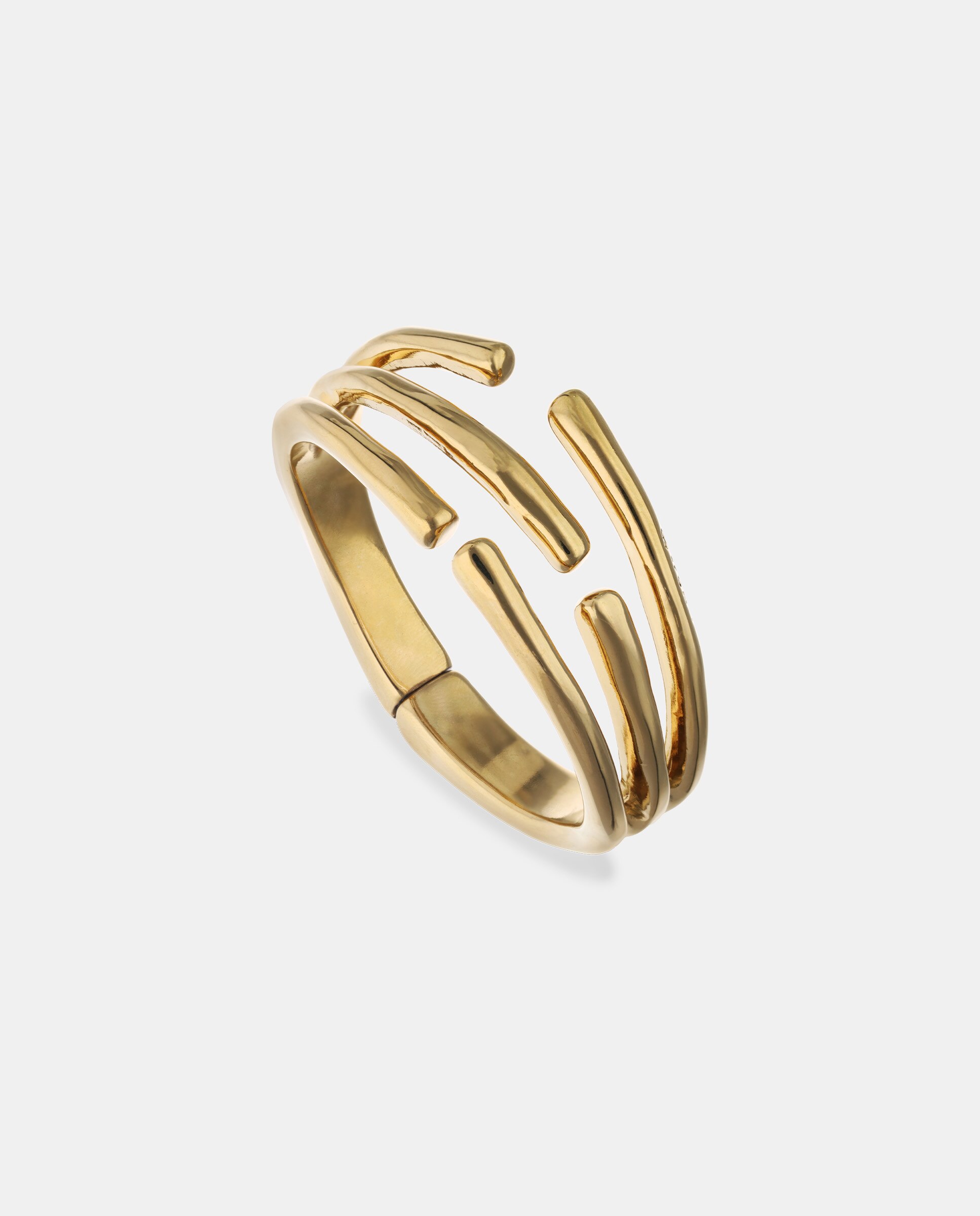 Pulseira Banhada a Ouro 18k com Forma de Vários Tubos Ouro-4