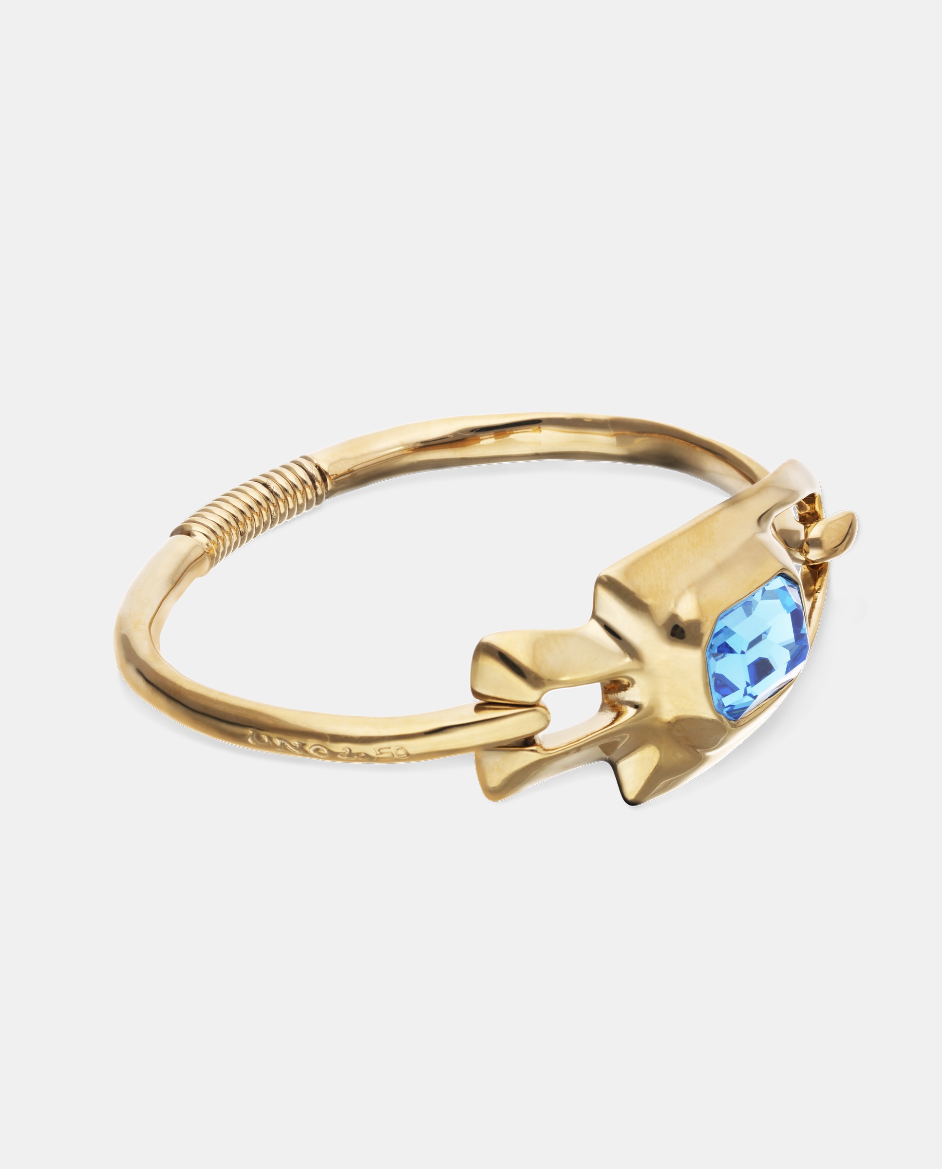 Pulseira Semirrígida Banhada a Ouro 18k com Cristal Facetado Ouro-3