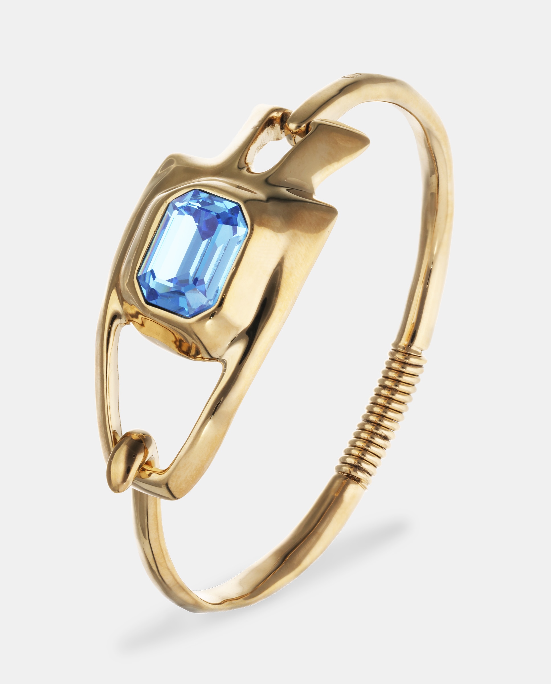 Pulseira Semirrígida Banhada a Ouro 18k com Cristal Facetado Ouro-4