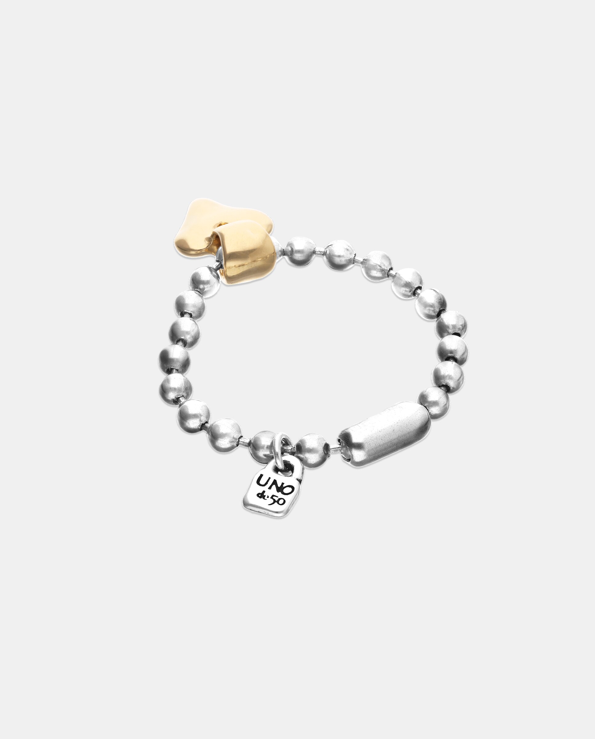 Pulseira de Bolas Banhada em Prata de Lei e Ouro 18k Prata-3