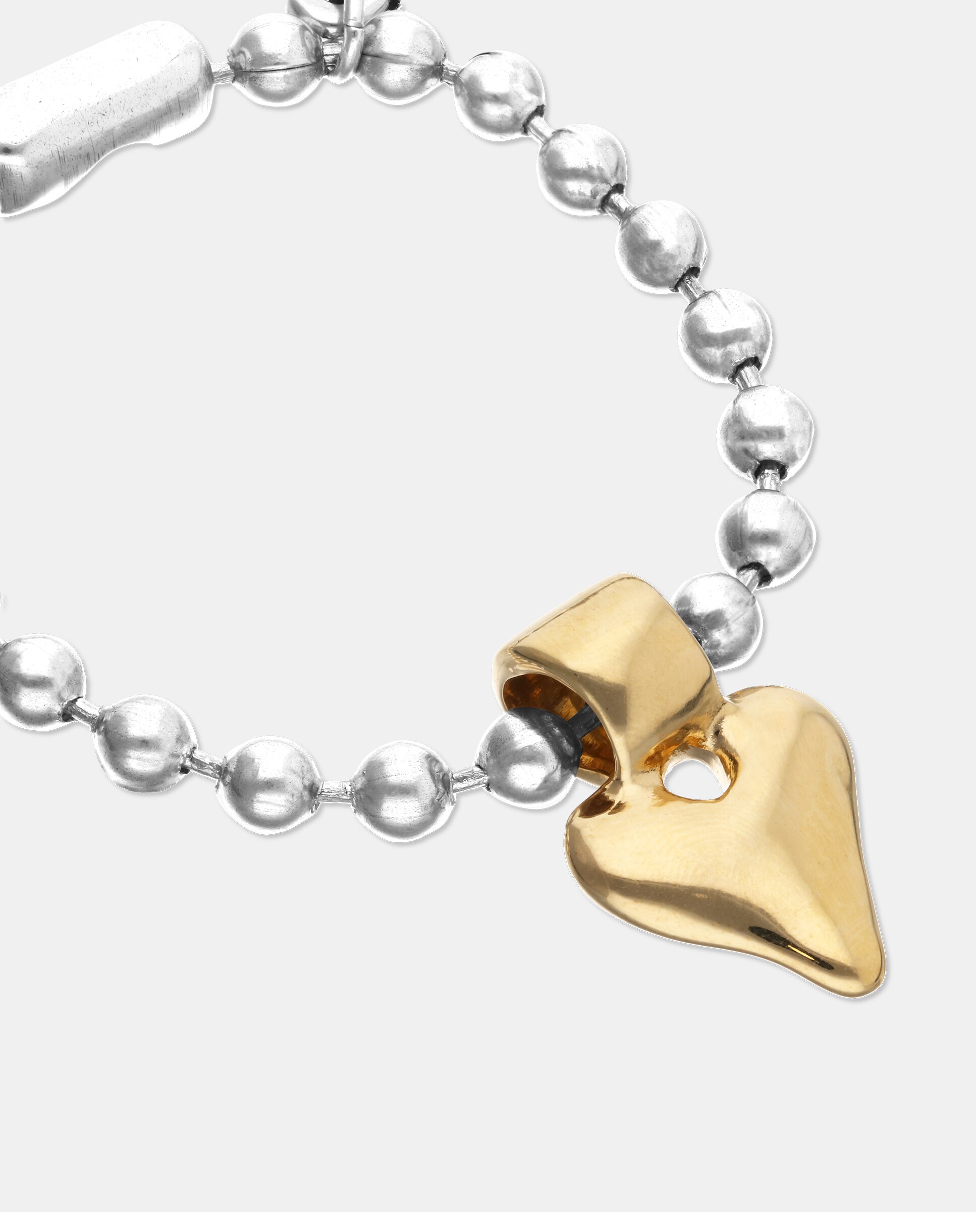 Pulseira de Bolas Banhada em Prata de Lei e Ouro 18k Prata-4