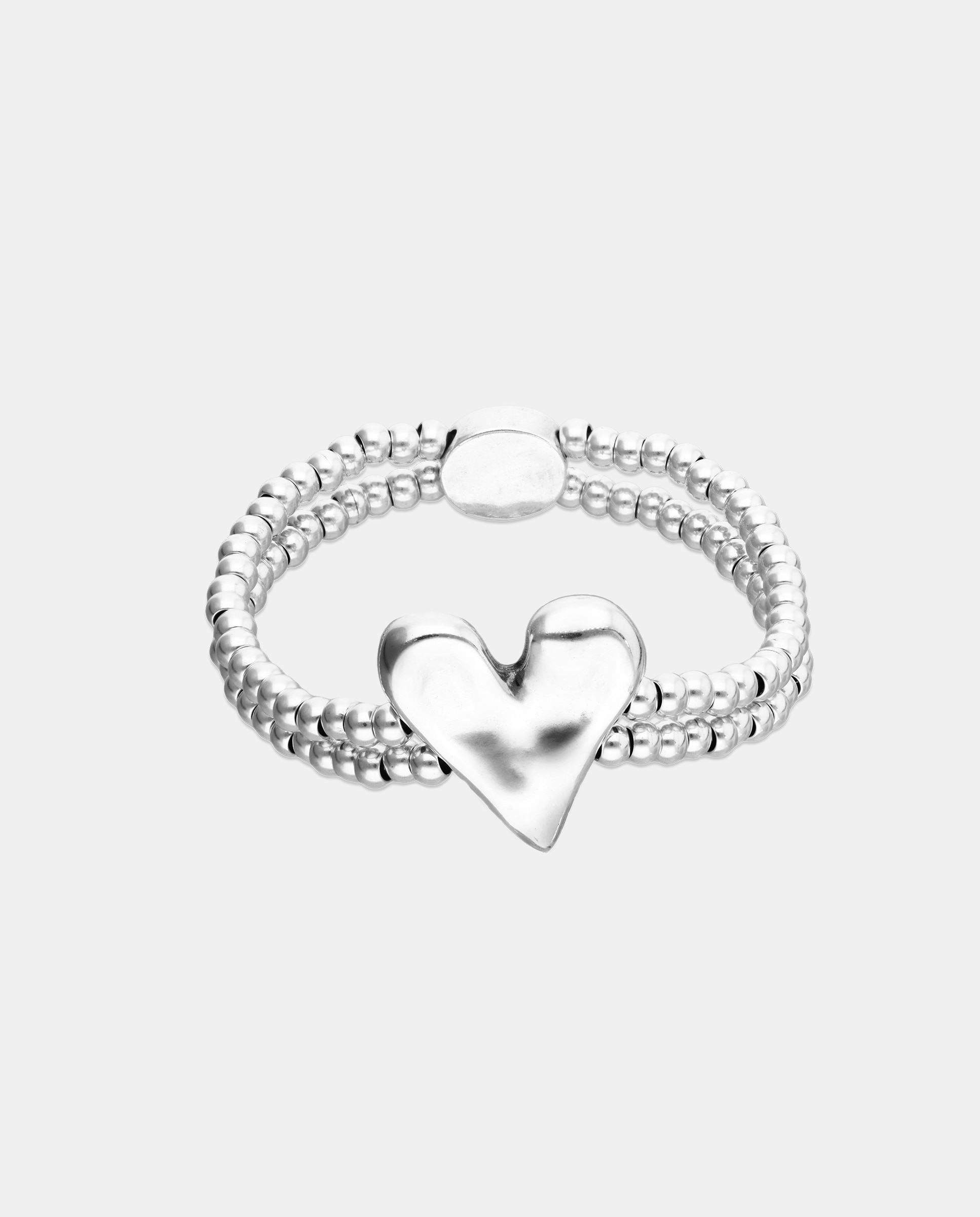 Imagem 0 de Pulseira Banhada em Prata de Lei com Detalhe de Coração