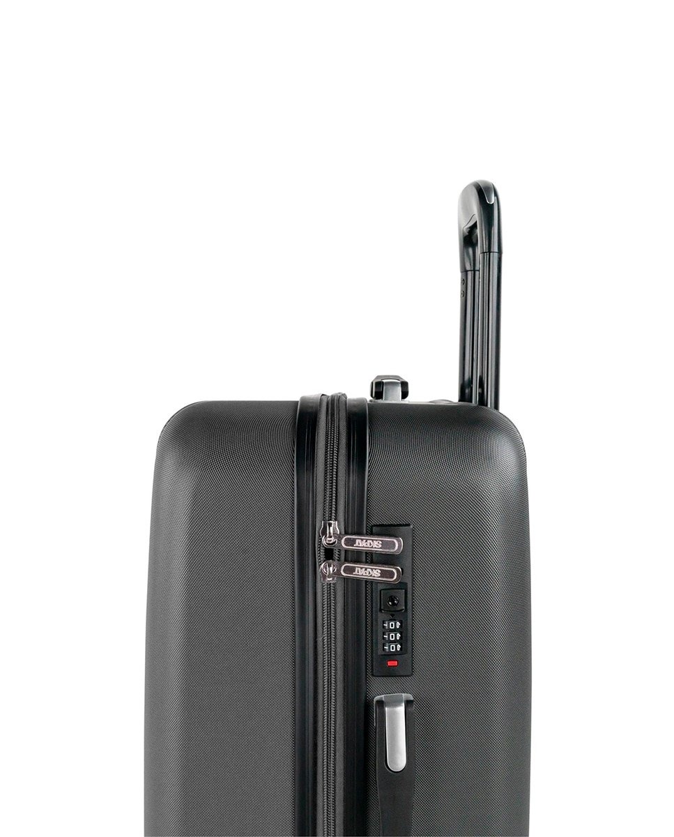 Conjunto de Malas (cabine, Média e Grande) Tiber Rígidas com Capacidade 200 L Preto-5