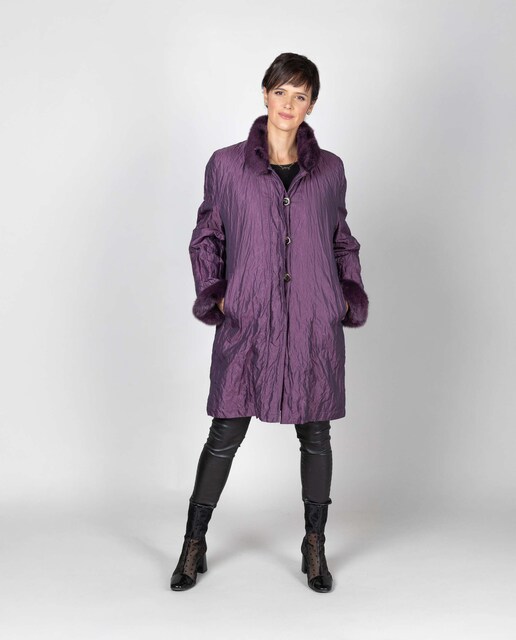 Imagem 0 de Sobretudo com Forro de Pelo de Vison Despinçado