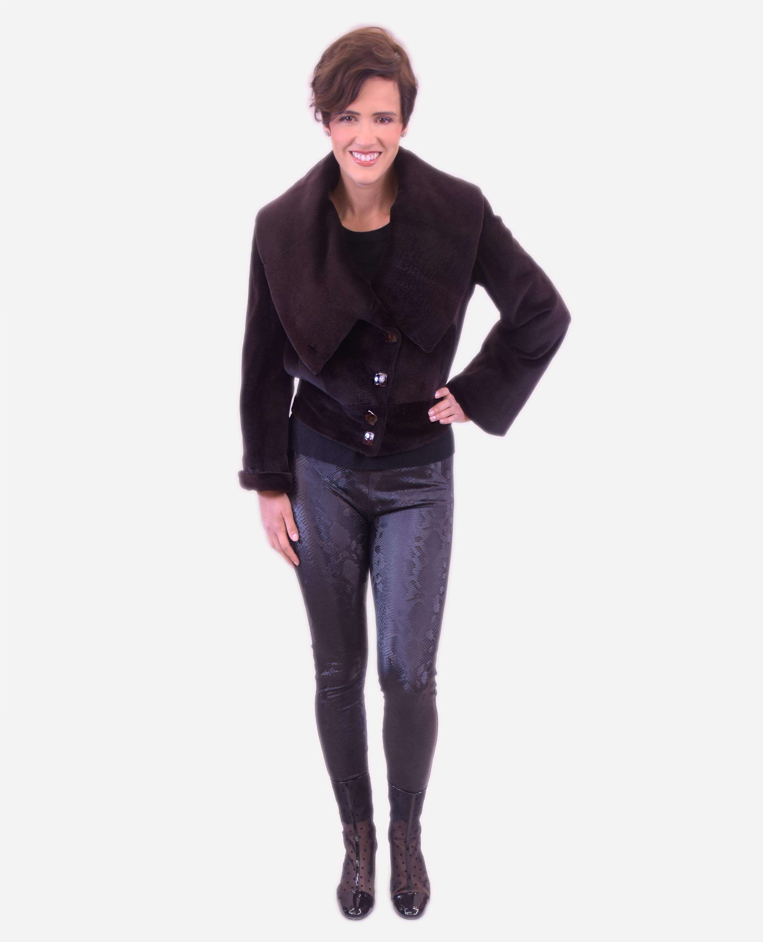 Imagem 0 de Casaco em Pelo de Vison Acetinado